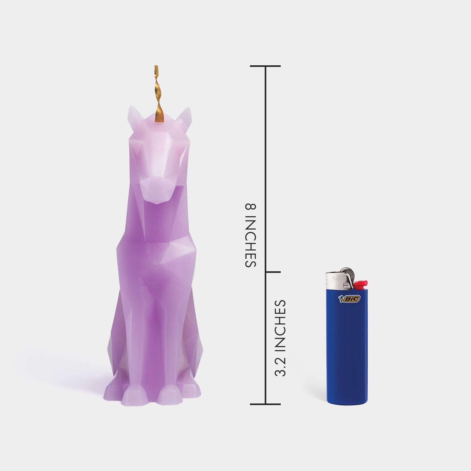 PyroPet Einar Unicorn Candle - Lilac - My American Goods