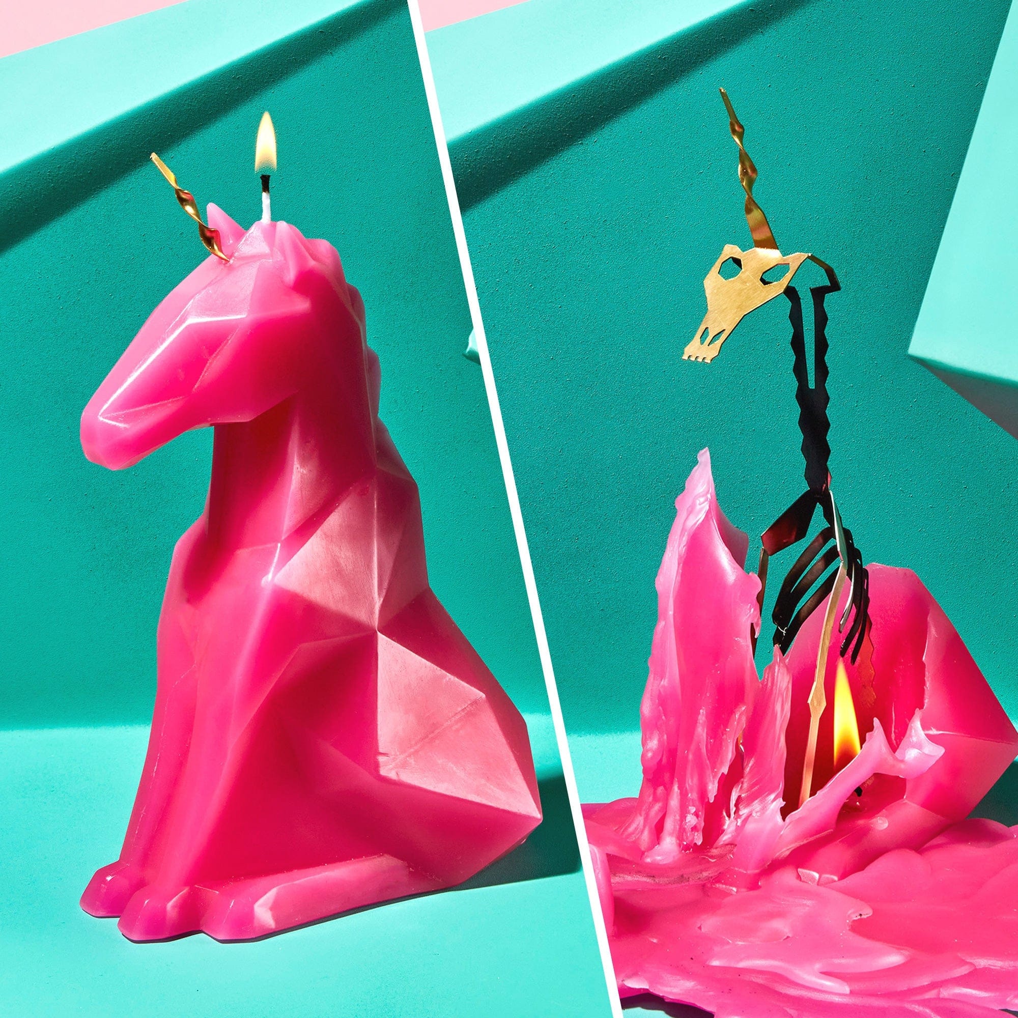 PyroPet Einar Unicorn Candle - Hot Pink - My American Goods