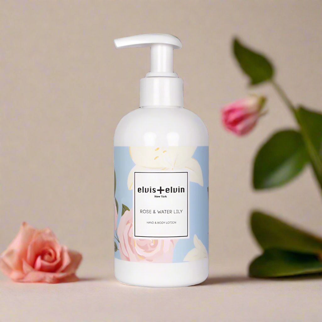 elvis+elvin Rose & Water Lily Hand & Body Lotion 260ml - elvis+elvin