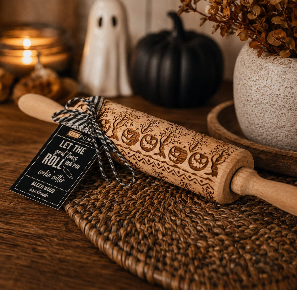 Gia Roma Rolling Pin, Kitchen Tools Halloween Rolling Pin Set