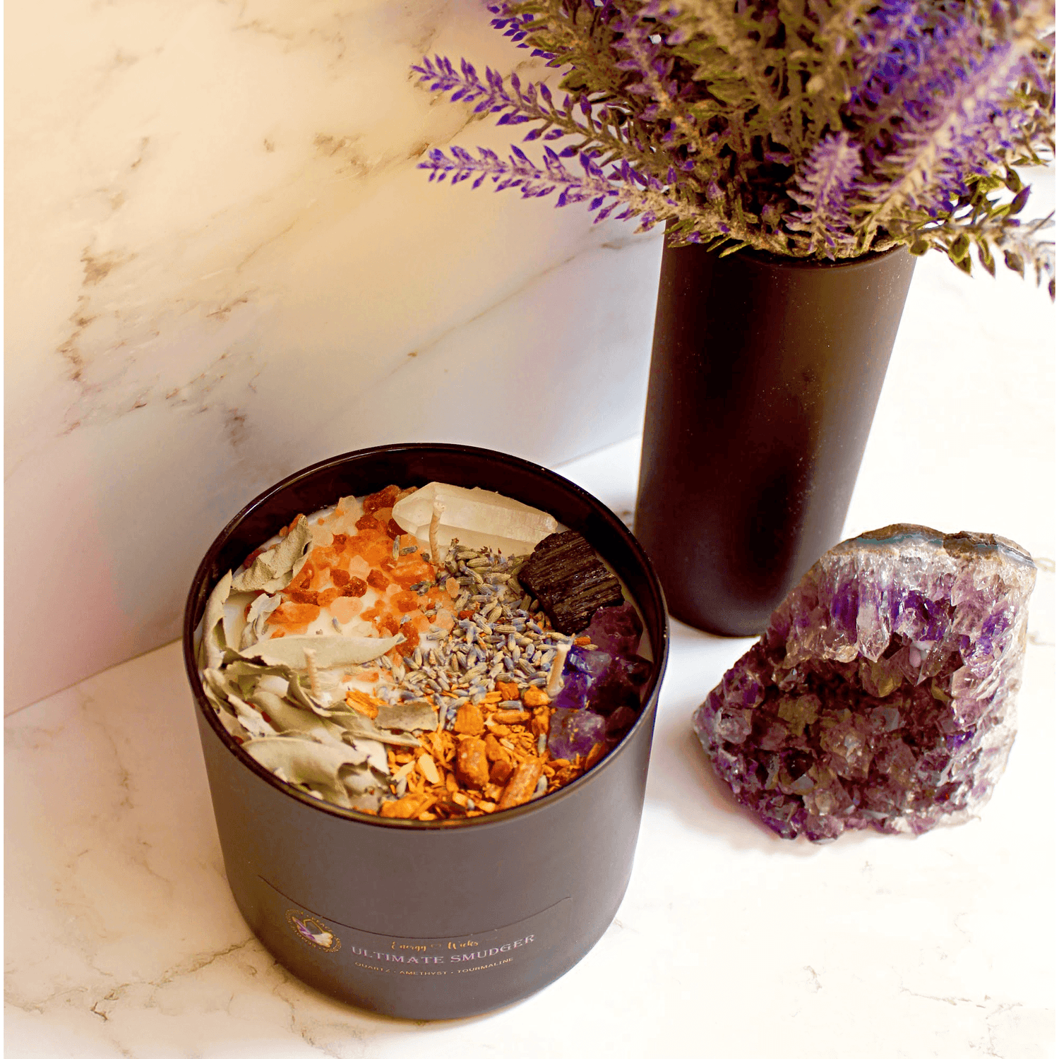 Ultimate Smudger Crystal Candle - My American Goods