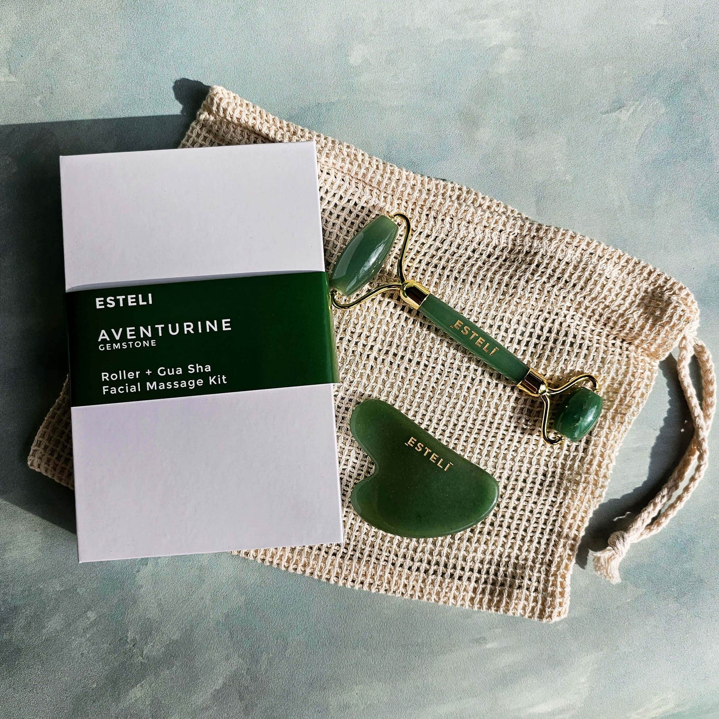 Green Aventurine Roller & Gua Sha Set - My American Goods