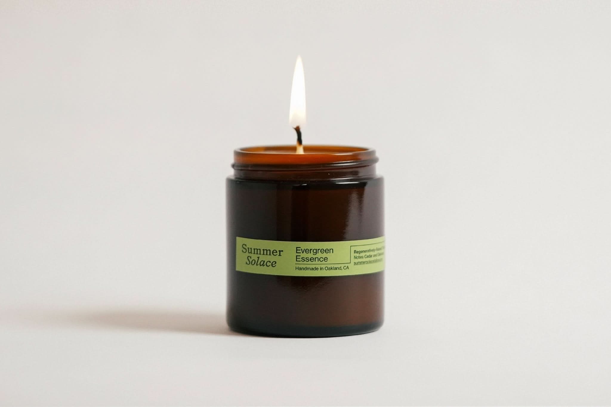 Summer Solace Tallow Tallow Candle Evergreen Essence – Travel Candle | Cedar & Oakmoss