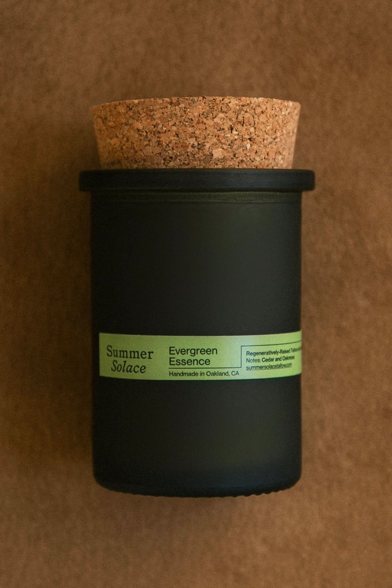 Summer Solace Tallow Tallow Candle Evergreen Essence – Cedar & Oakmoss Candle | 6 oz Tallow & Beeswax