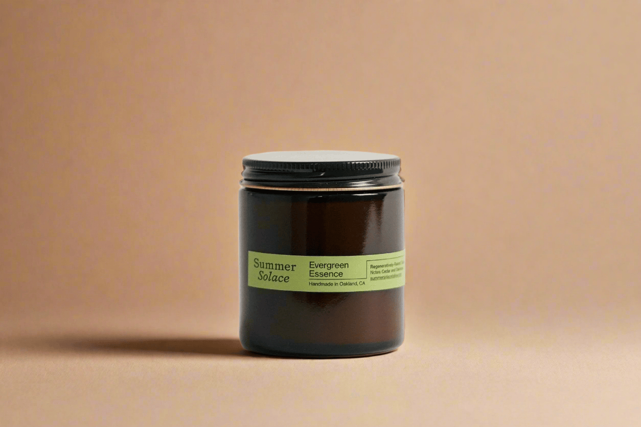 Summer Solace Tallow Tallow Candle Evergreen Essence – Travel Candle | Cedar & Oakmoss