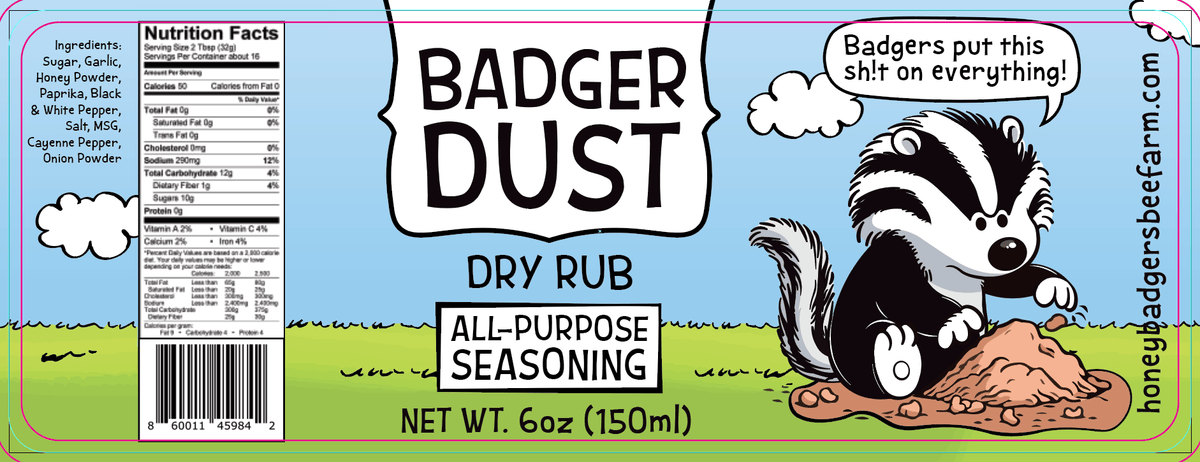 Honey Badgers Bee Farm Badger Dust All-Purpose Seasoning