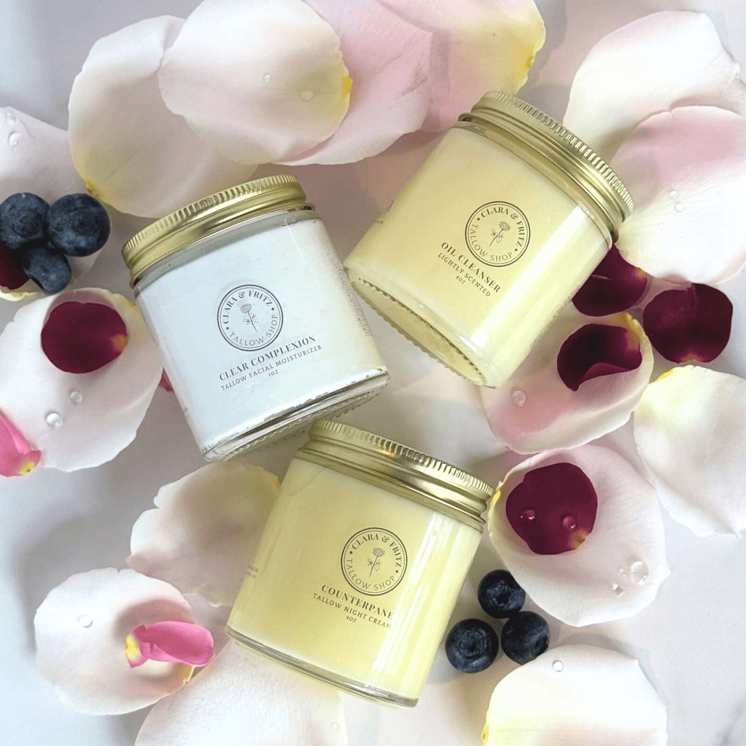Clara & Fritz Tallow Shop Lotion & Moisturizer Daily Facial Trio from Clara & Fritz