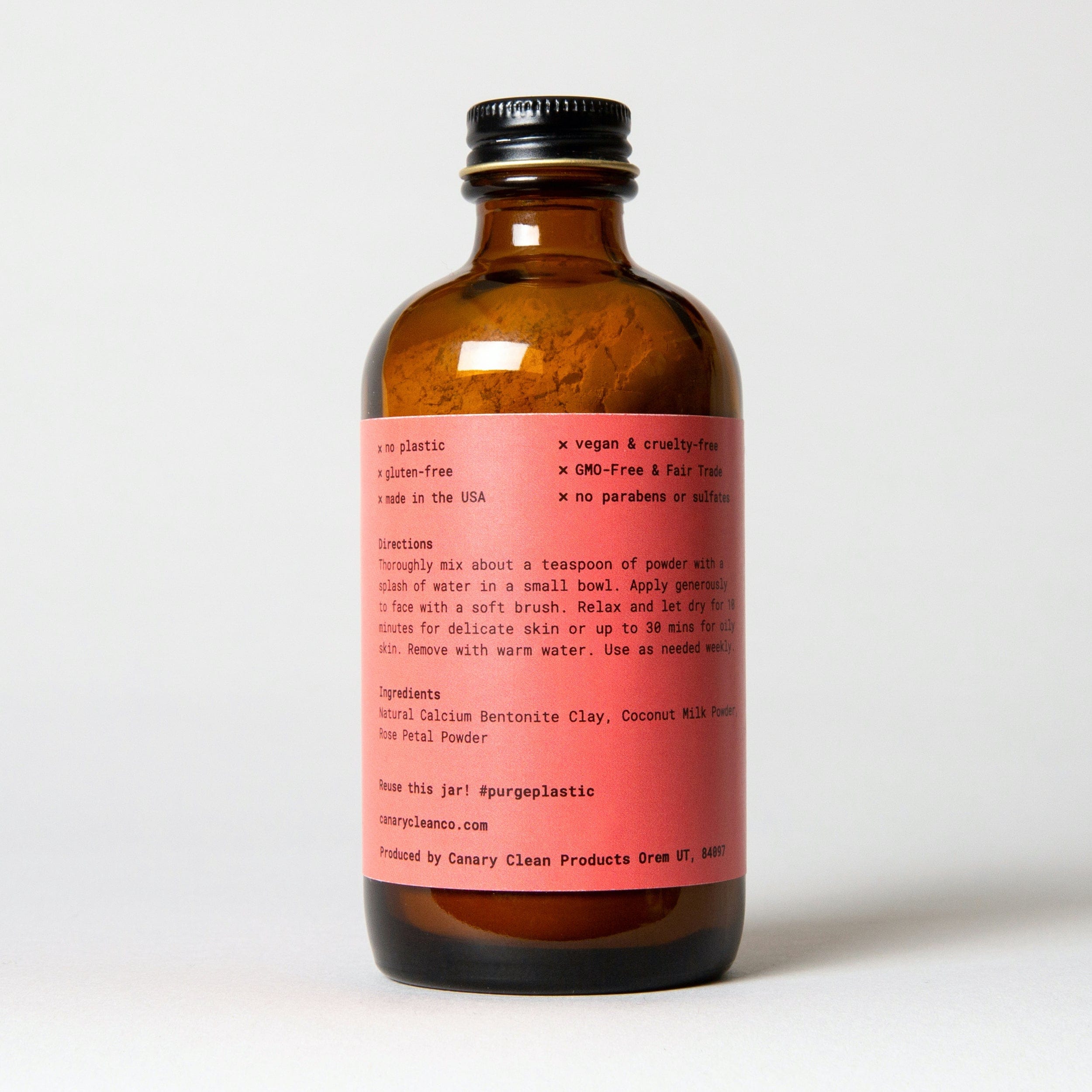 Canary Face Mask Bentonite Clay + Rose Face Mask