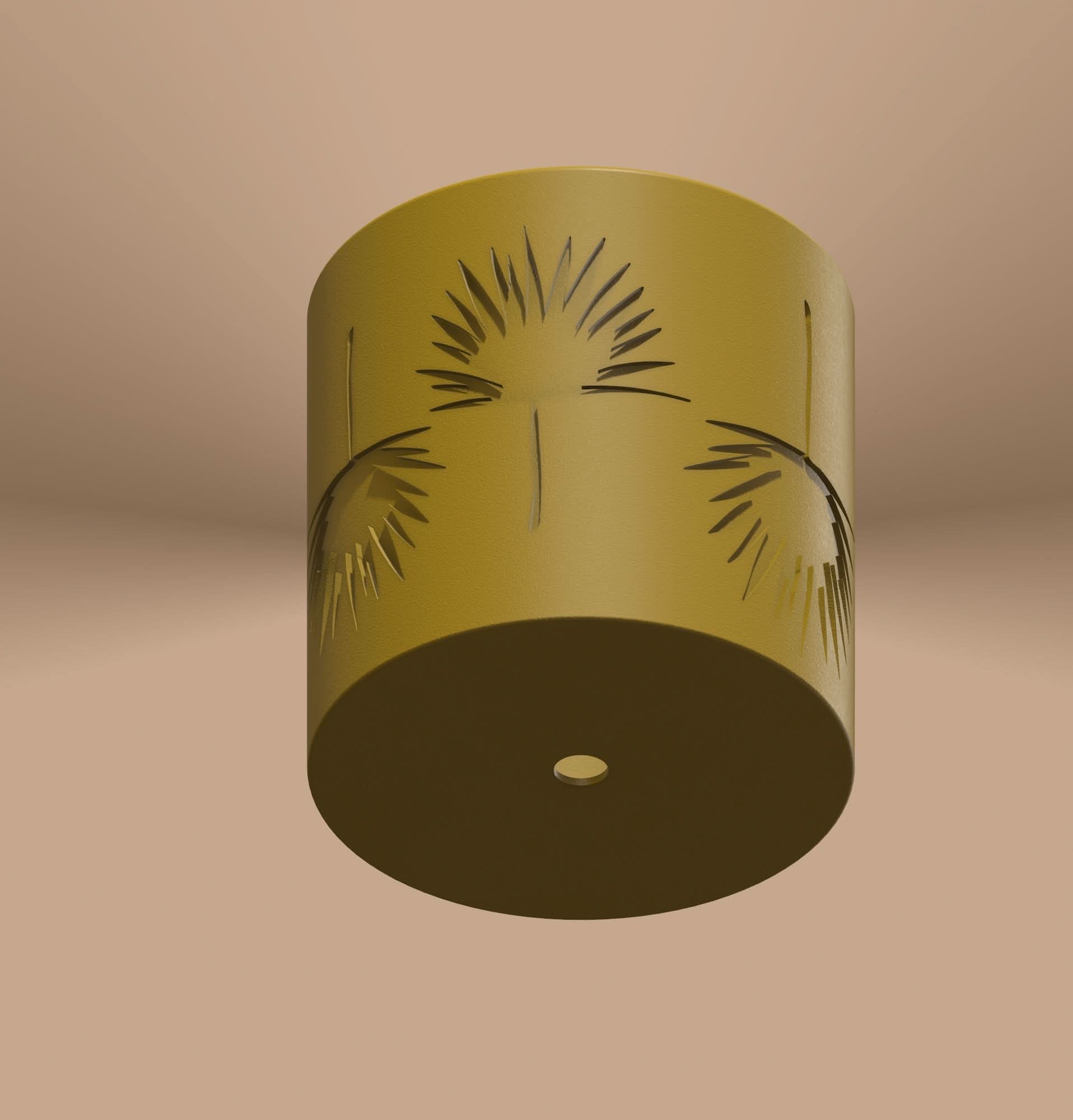 Rosebud HomeGoods Pots & Planters Mustard / 4 / With Drip Tray Fan Palm Pot