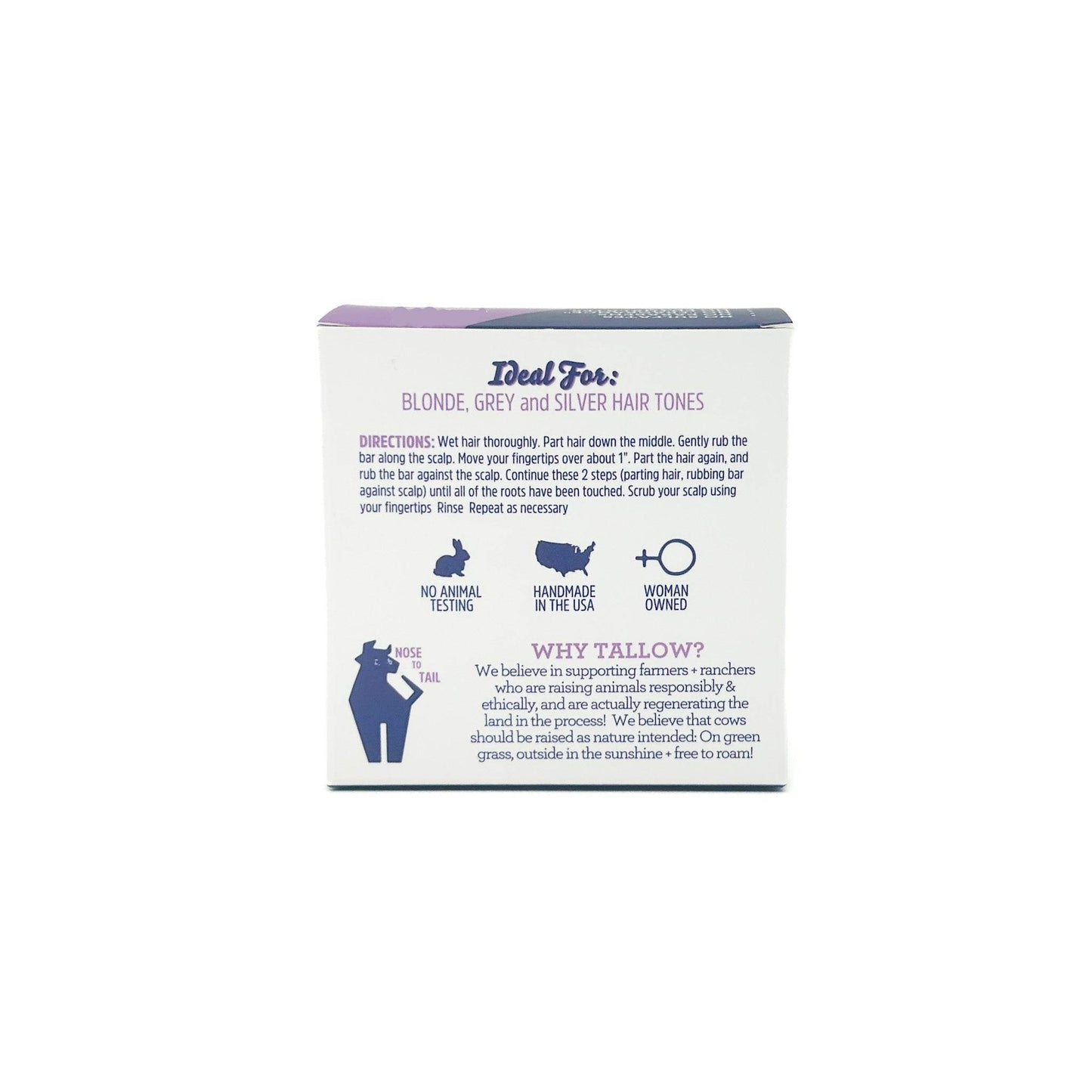 Tallow Purple Shampoo Bar - My American Goods