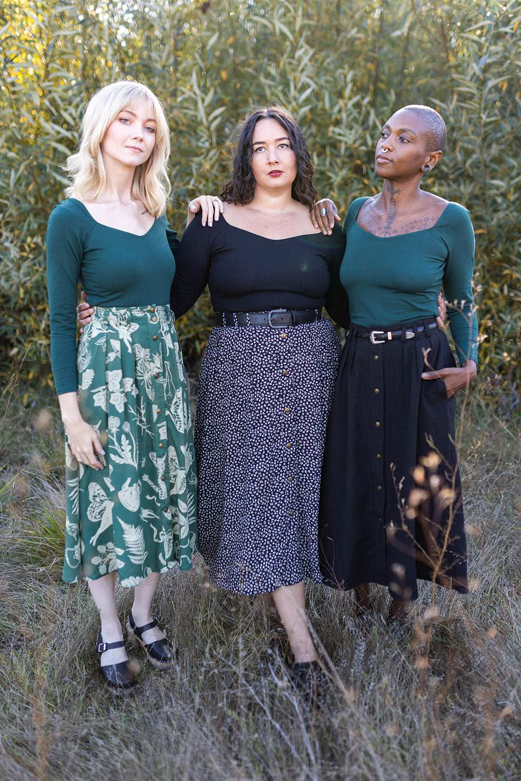 Field Day Skirt Trices Skirt in Black Floral