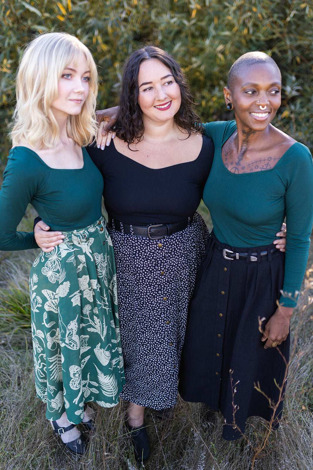 Field Day Skirt Trices Skirt in Black Floral