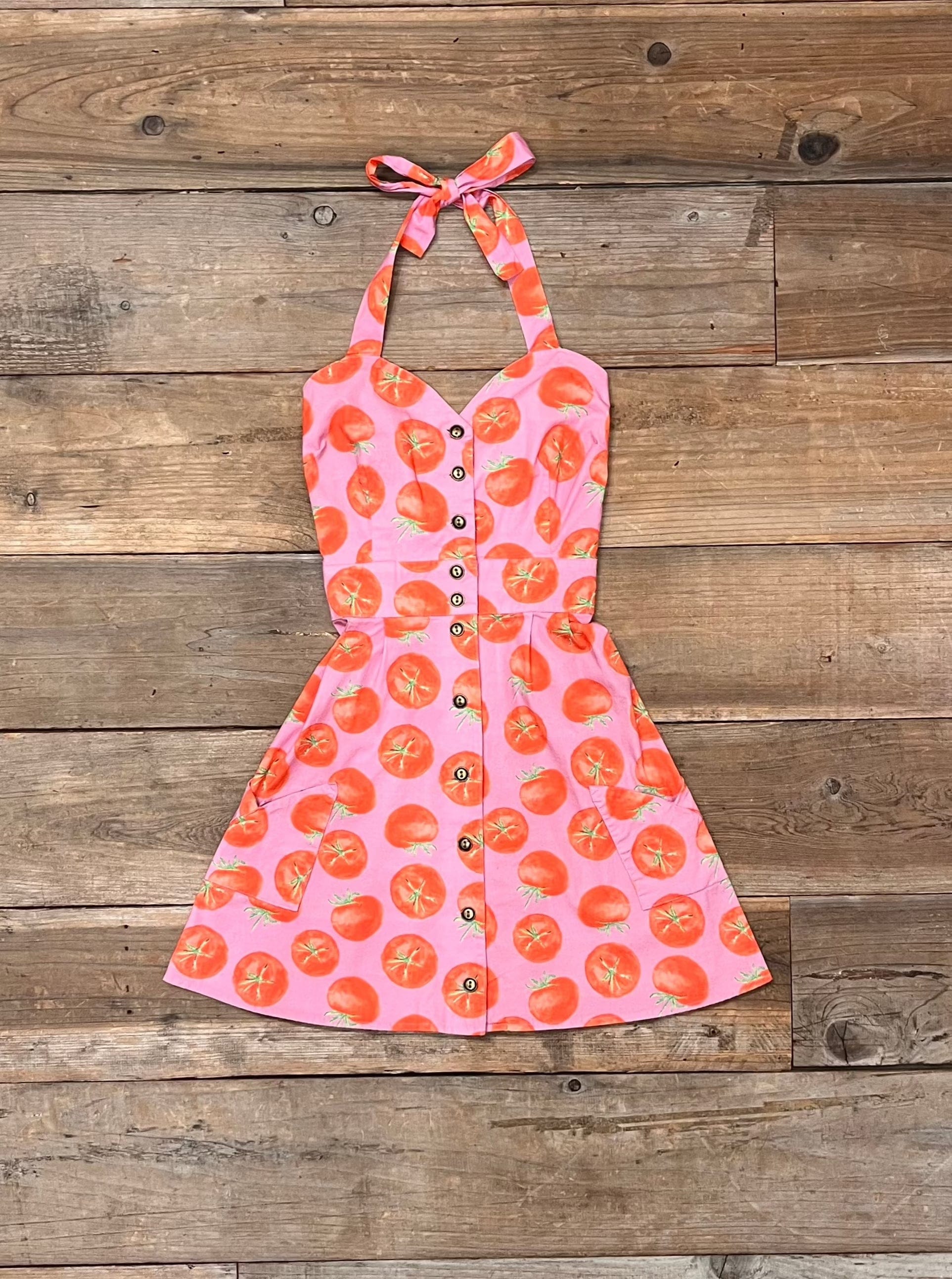 Field Day Dress Bedding Dress in Tomato