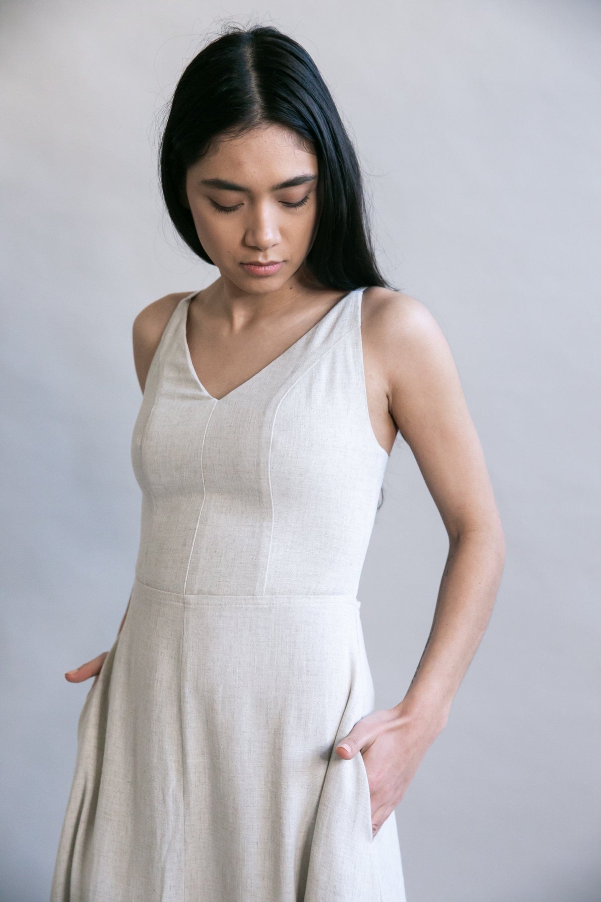 Field Day Dress Meadow Dress in Oat Straw Linen