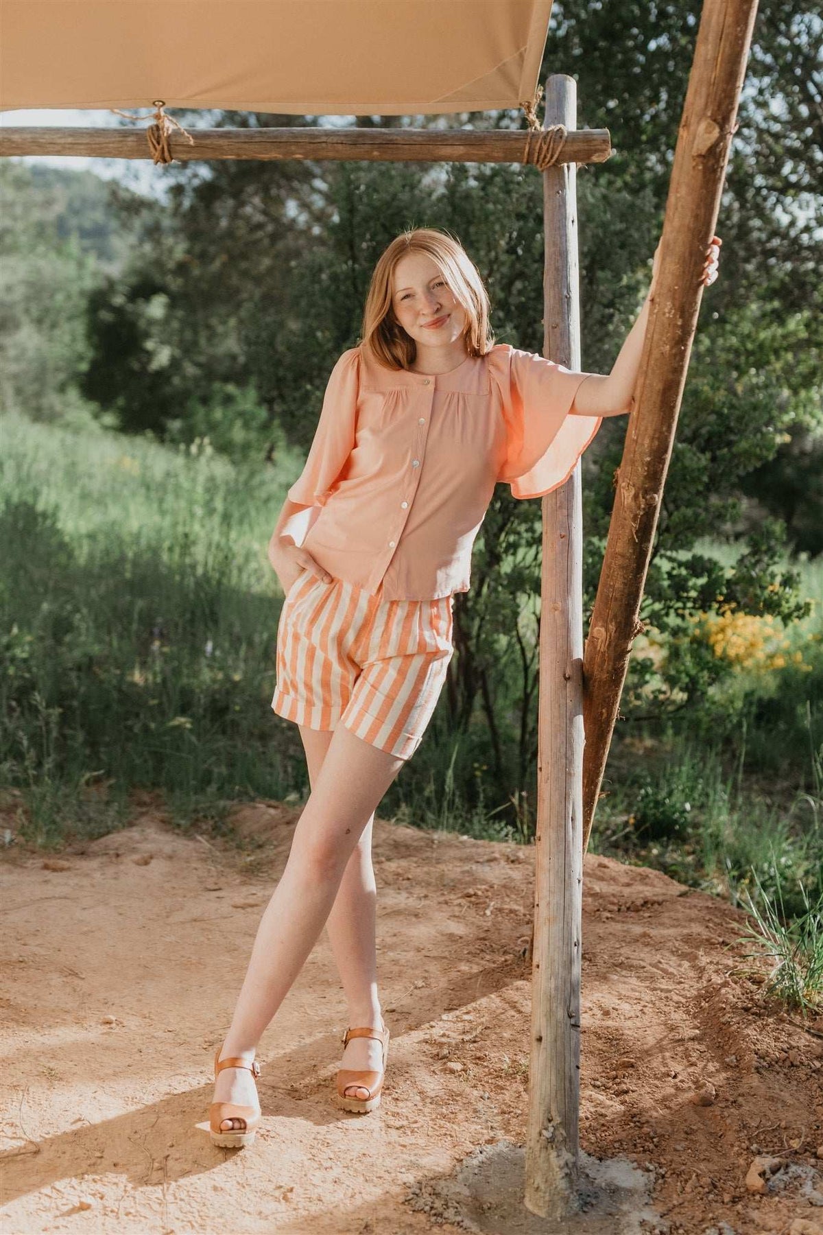 Field Day Shorts Perfect Shorts in Pink Stripe