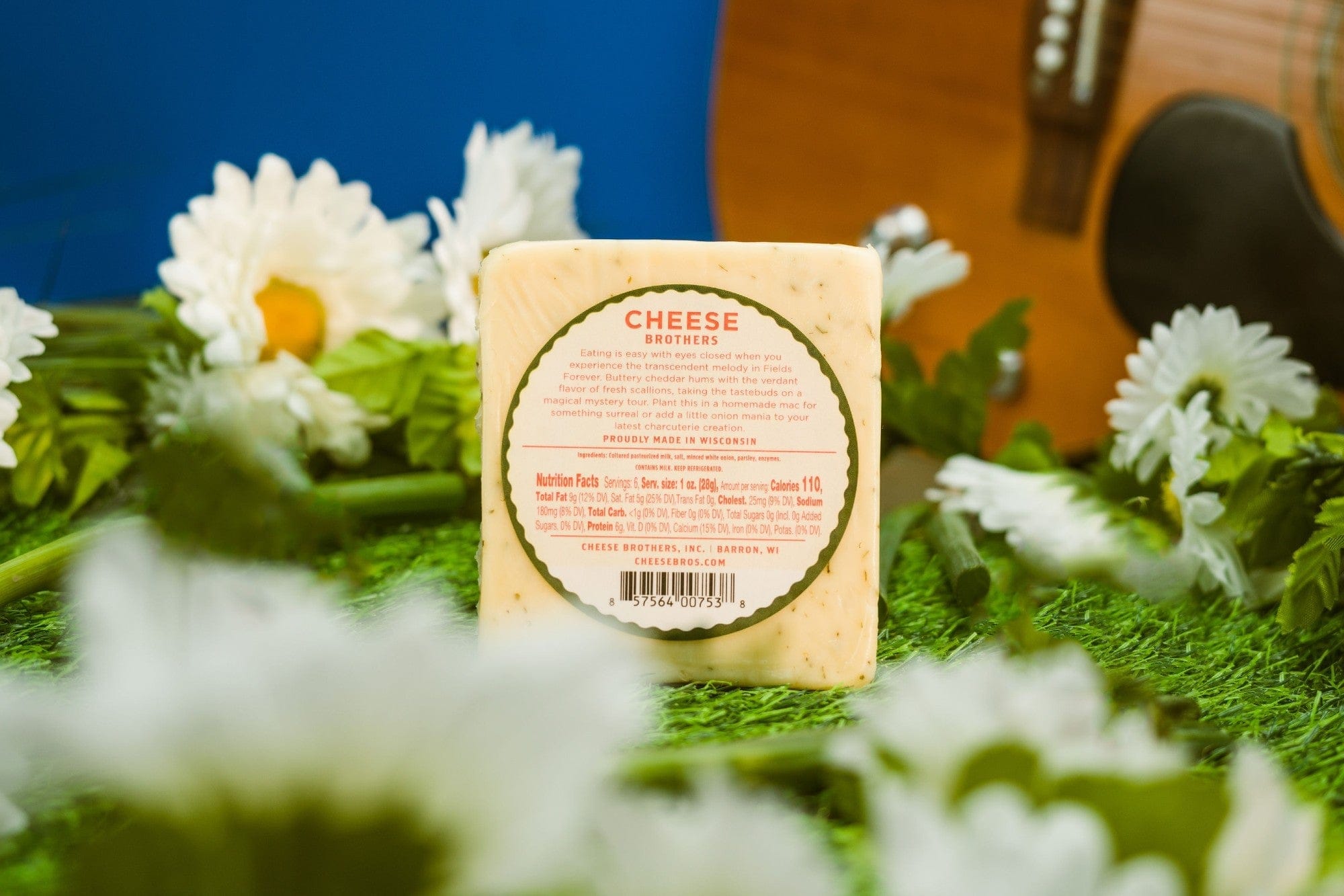 Cheese Brothers, Inc. Cheddar Cheese "Fields Forever" Green Onion Cheddar