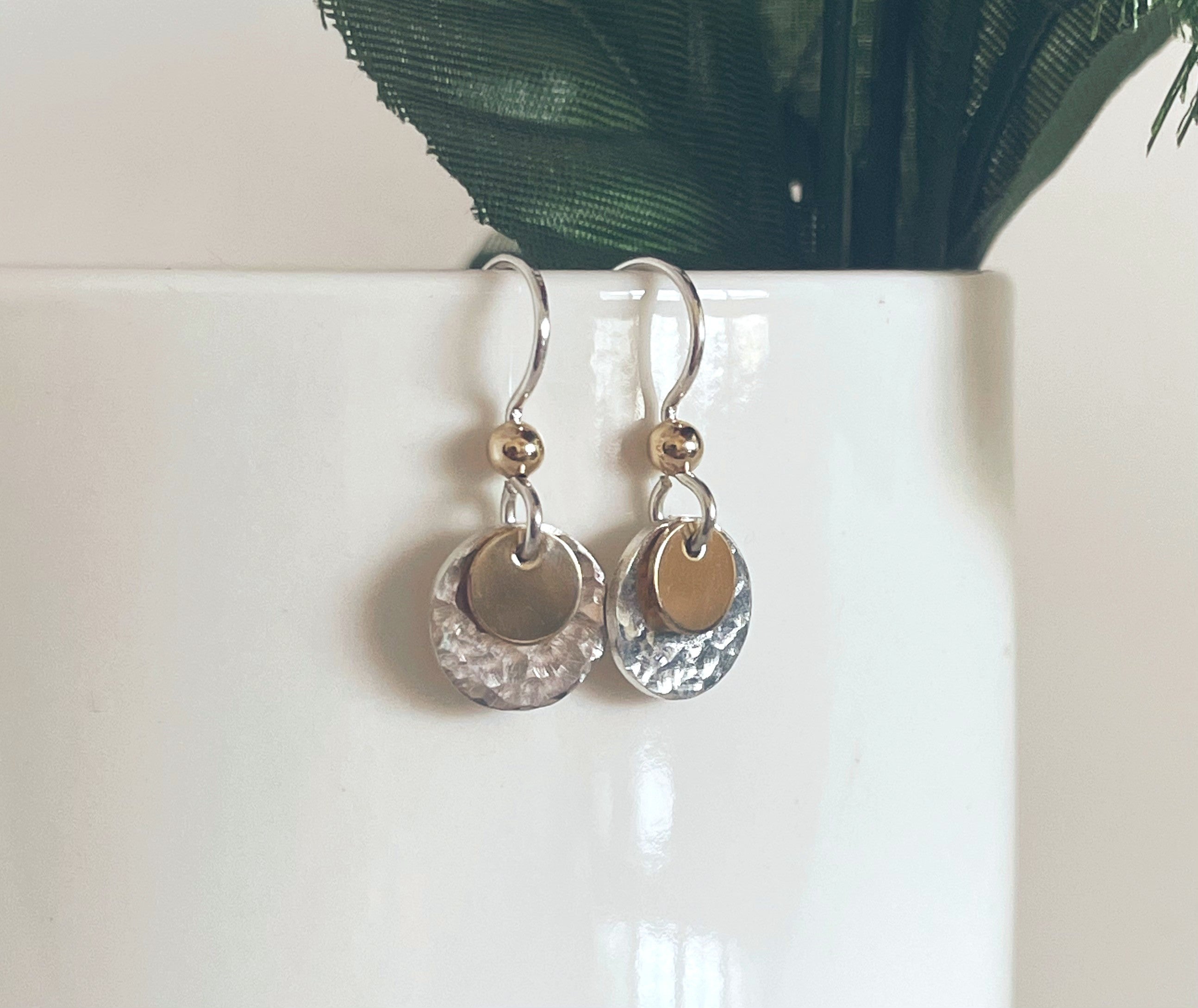 Dainty Mixed Metal Everyday Earrings