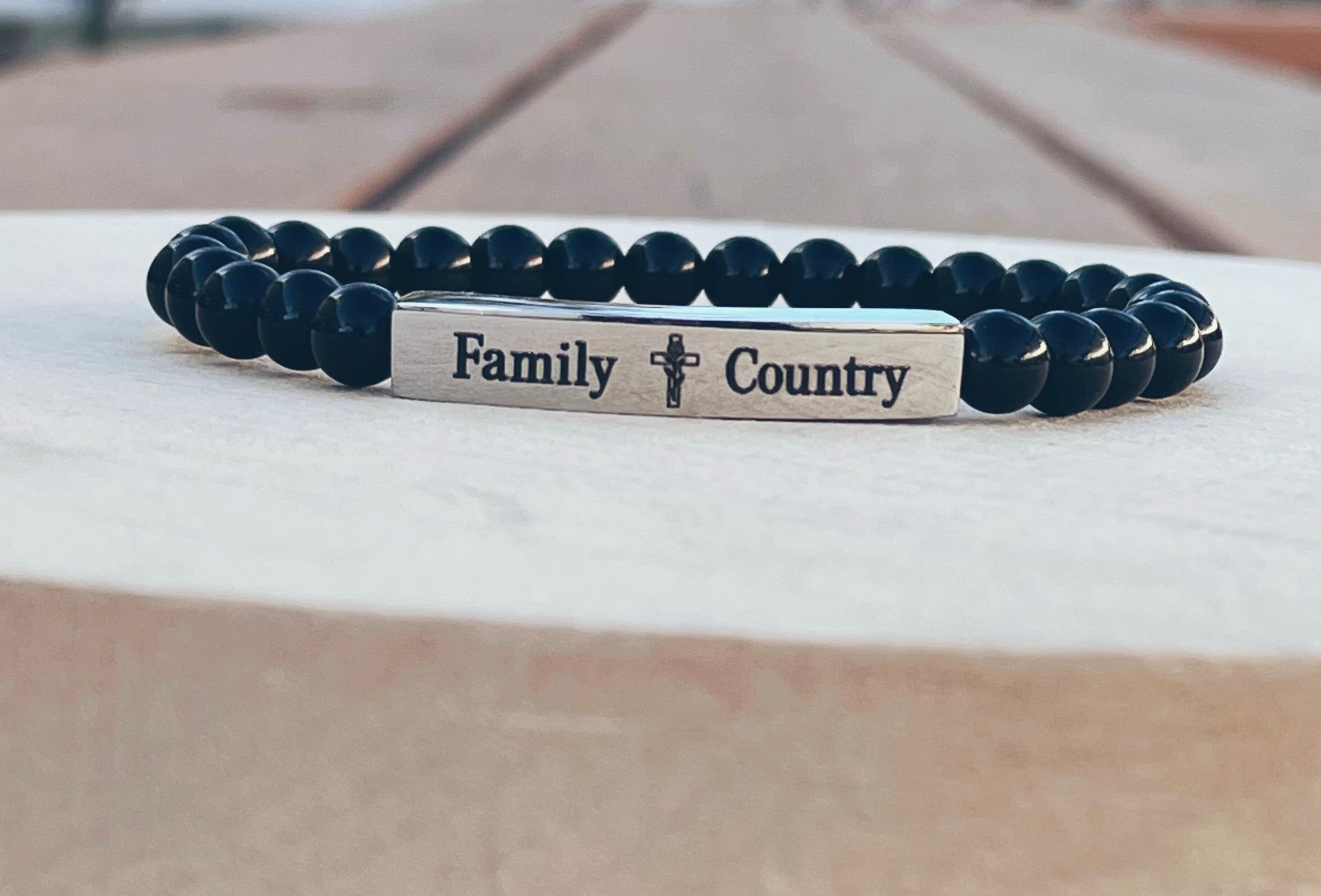 God, family, country bracelet