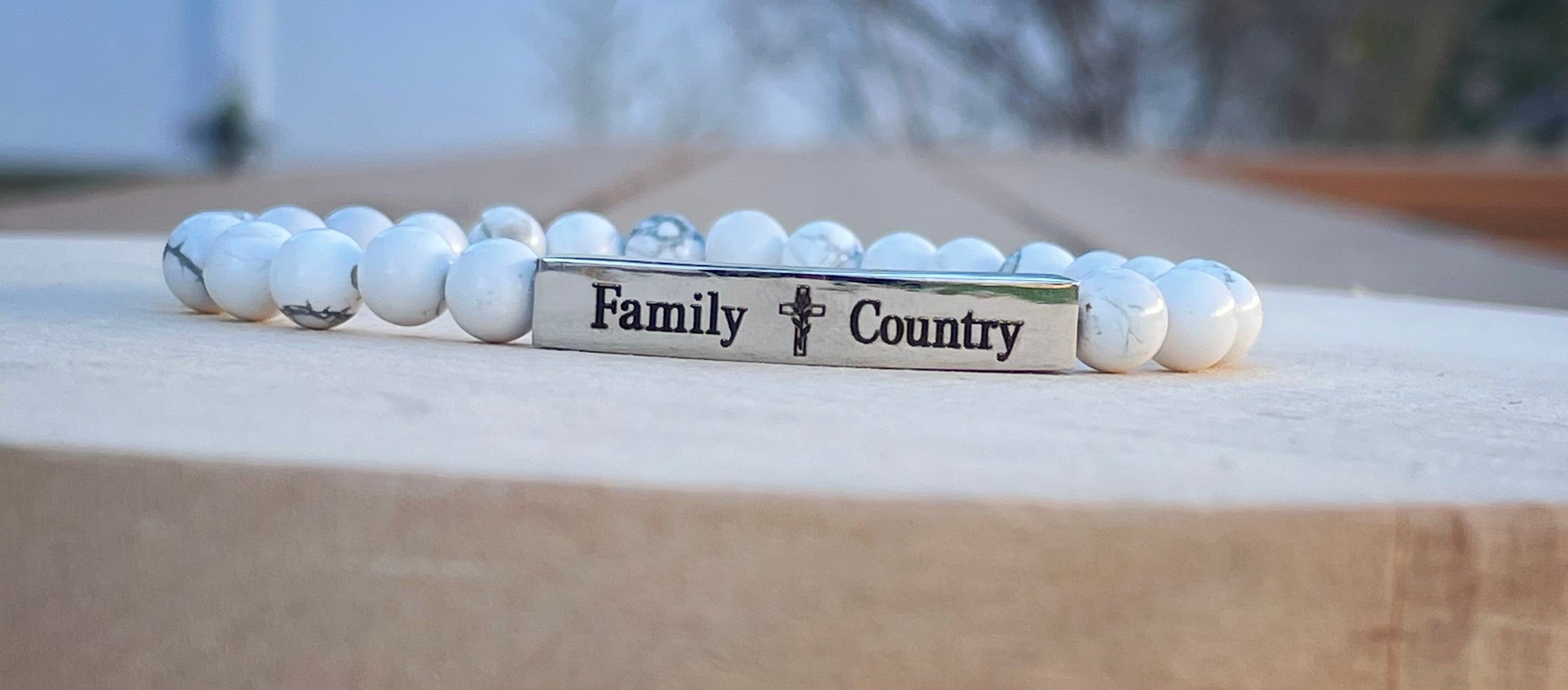 God, family, country bracelet