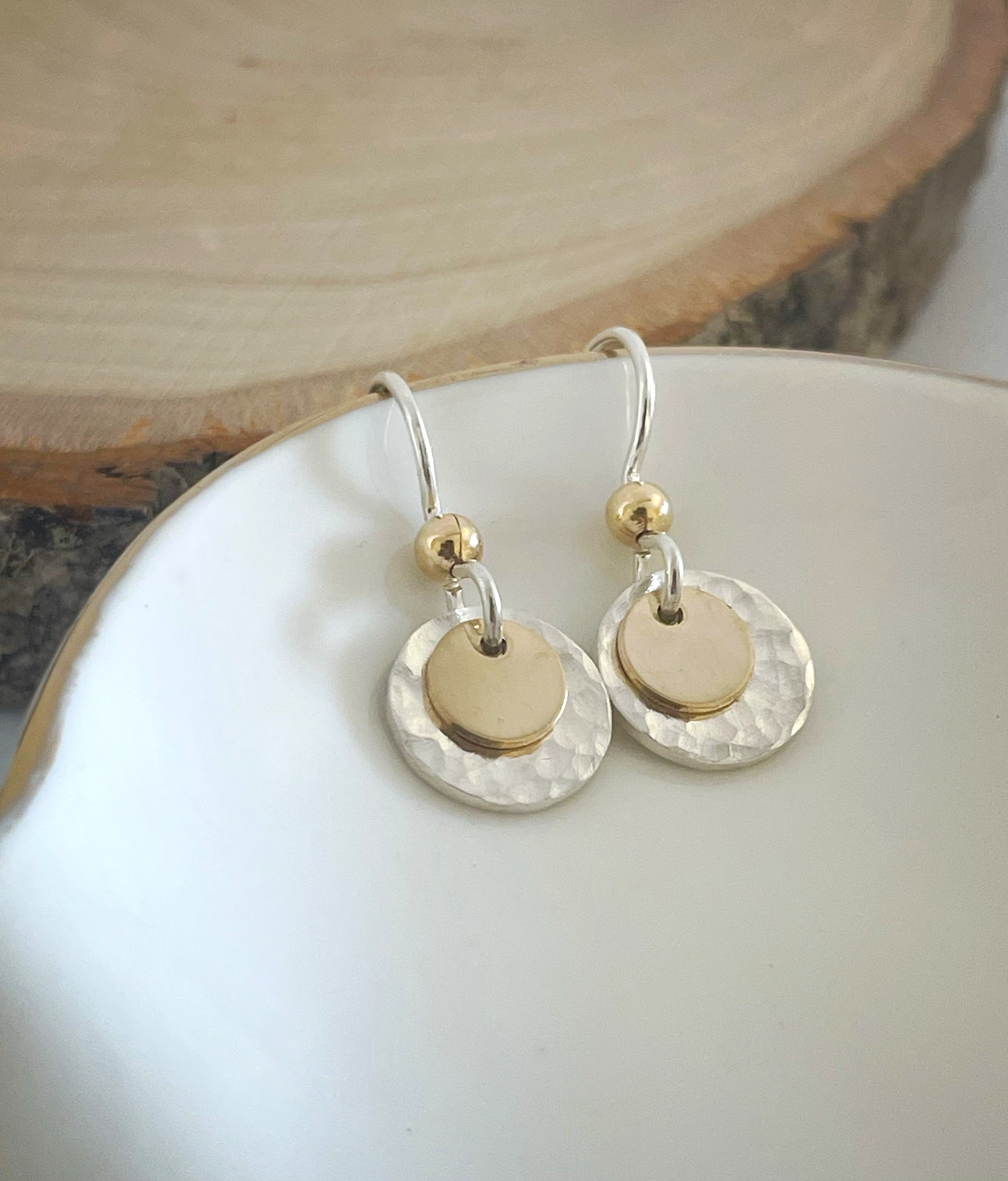 Dainty Mixed Metal Everyday Earrings