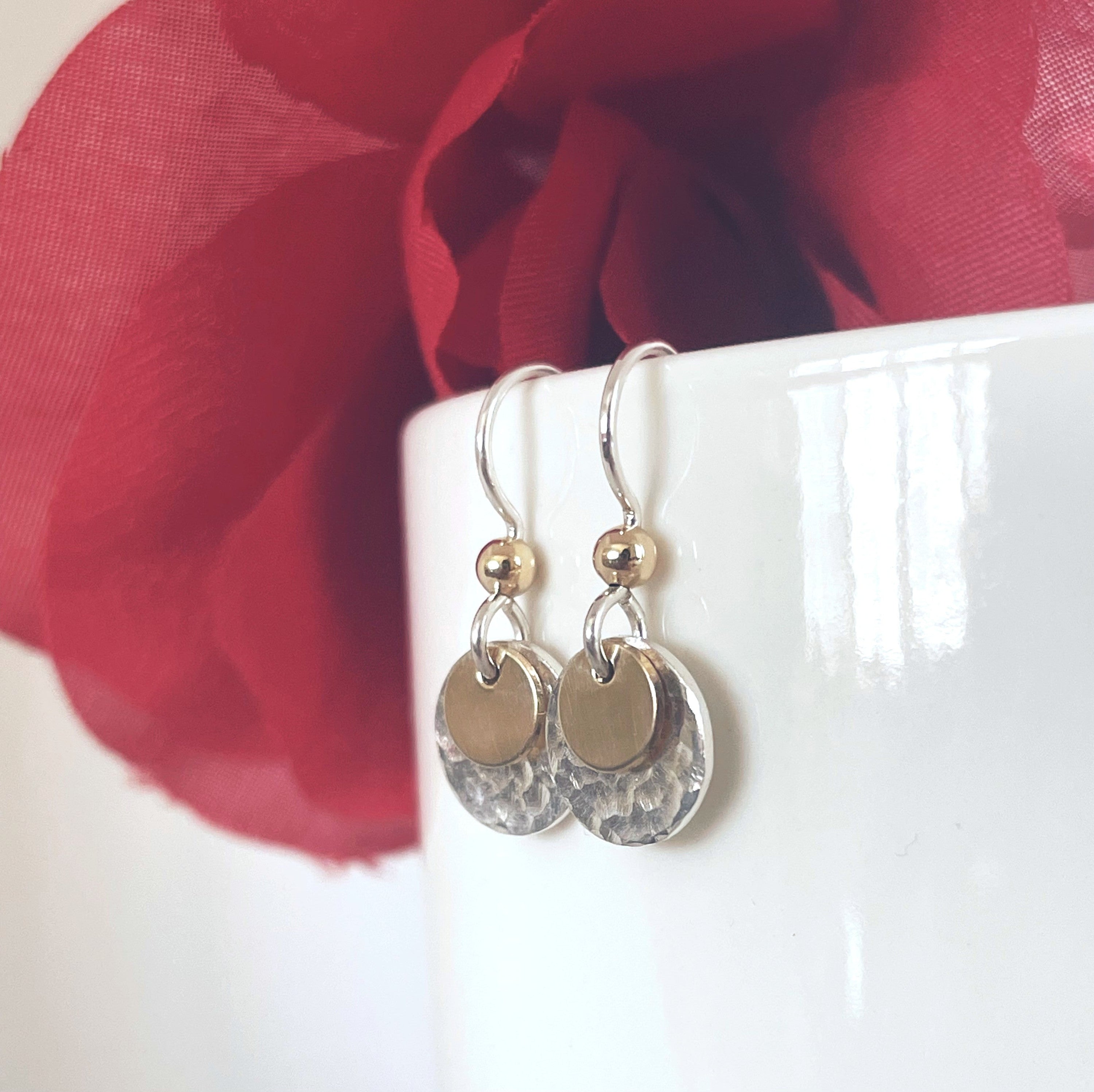 Dainty Mixed Metal Everyday Earrings