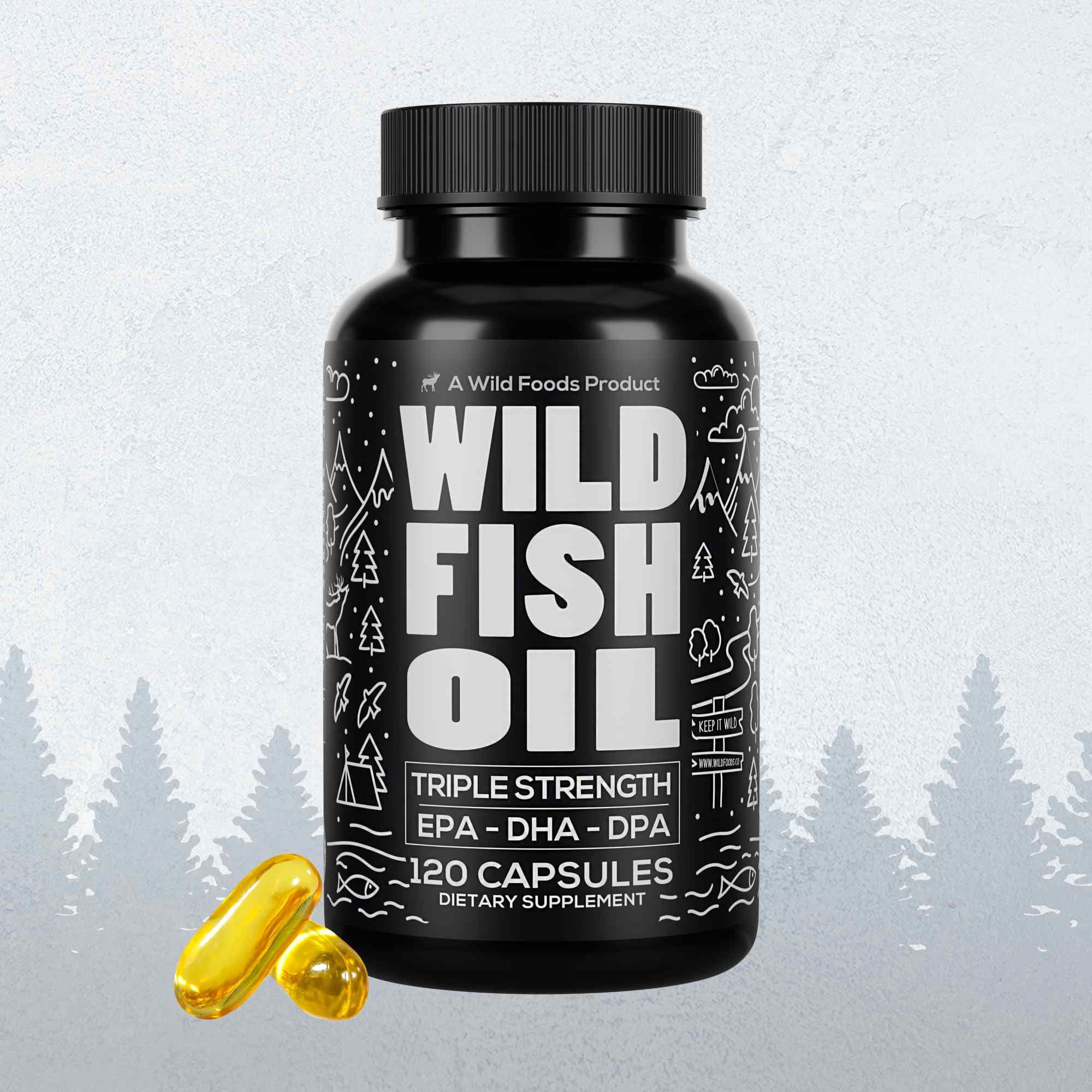 Fish Oil Capsules, 60 servings – Omega-3 for Heart Health & Cognitive Function - My American Goods