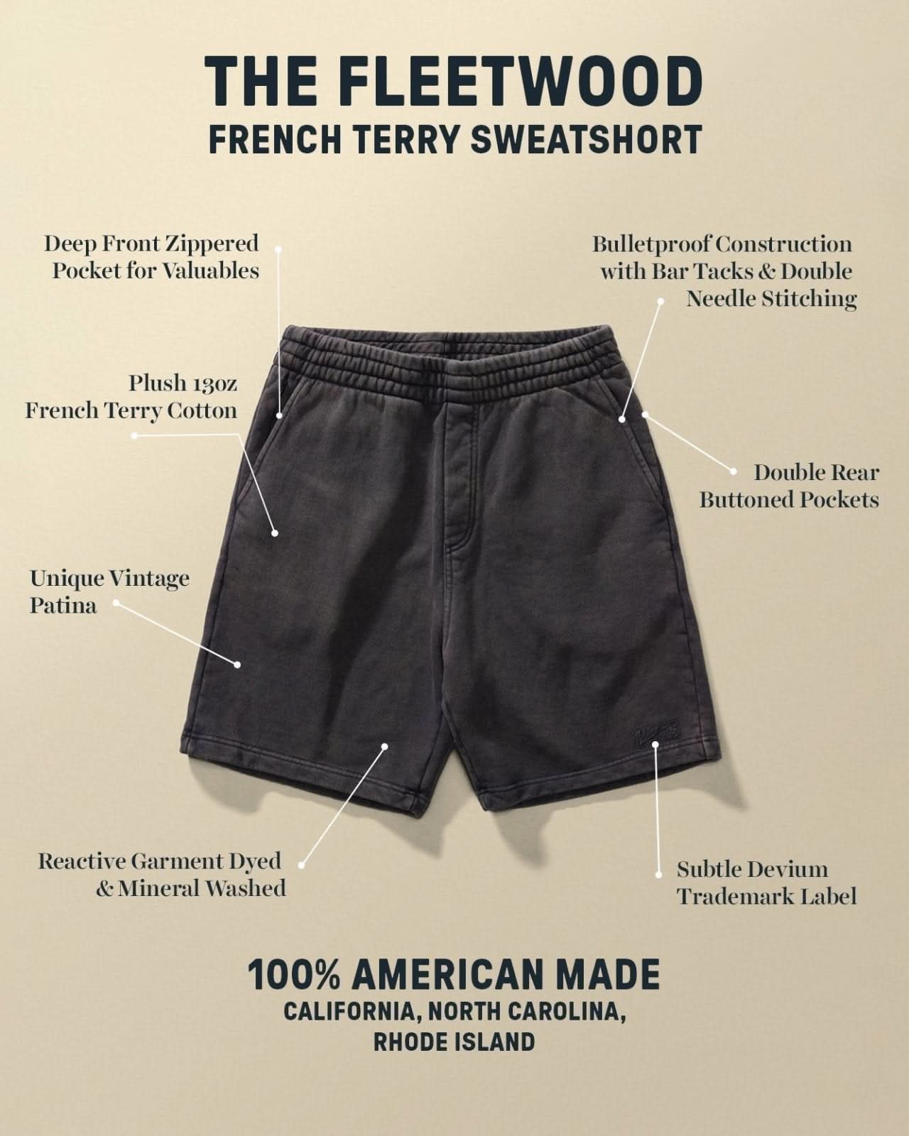 Fleetwood French Terry Sweatshort - My American Goods