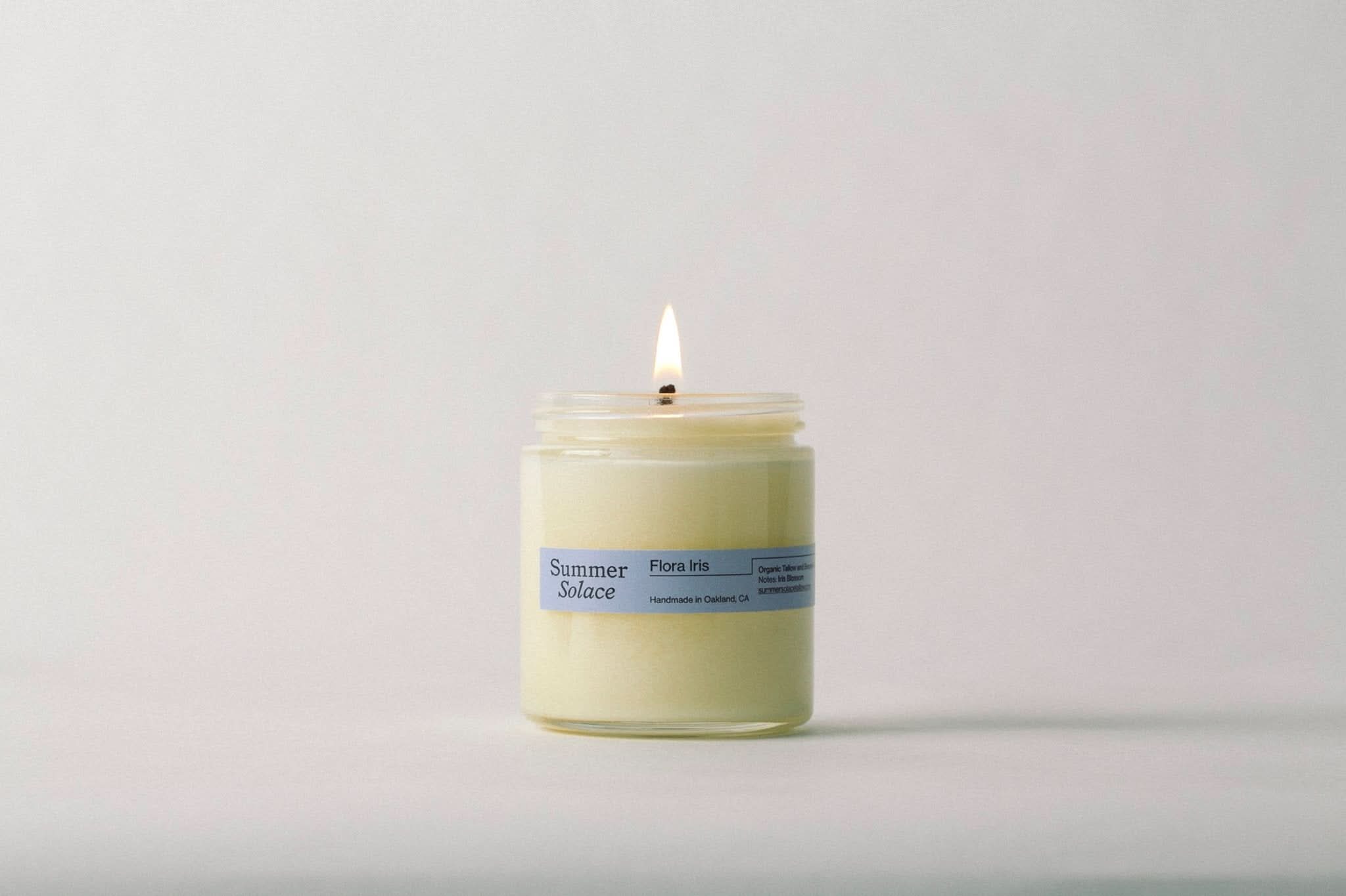 Summer Solace Tallow Tallow Candle Flora Iris – Travel Candle | Orris Root & Palo Santo