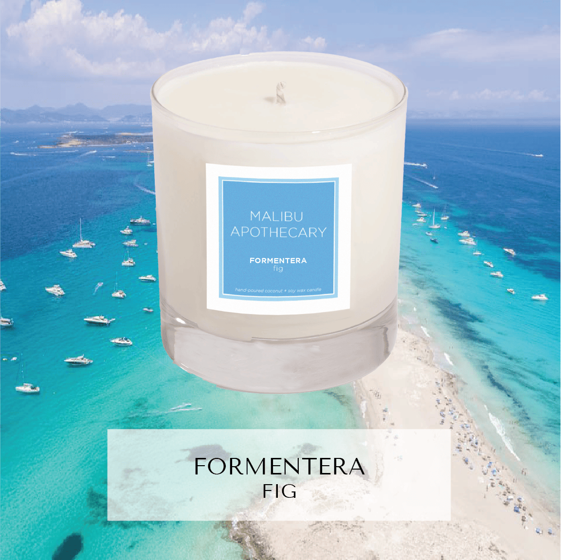 Malibu Apothecary Clear Gloss Formentera Clear Gloss x Blue Candle