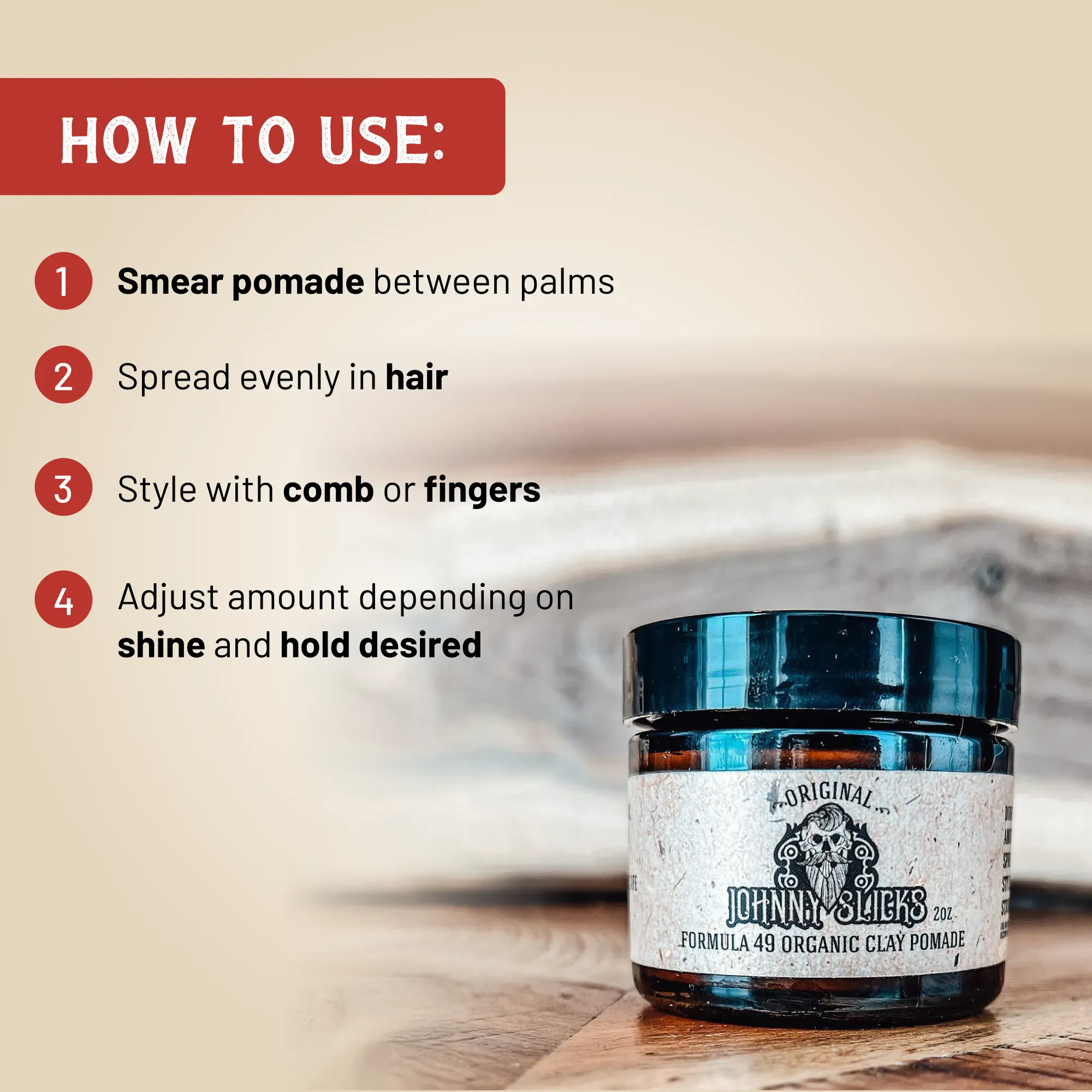 Johnny Slicks Formula 49 - Organic Clay Pomade