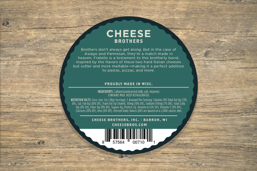 Cheese Brothers, Inc. Original Cheeses Fratello - Asiago and Parmesan Blend