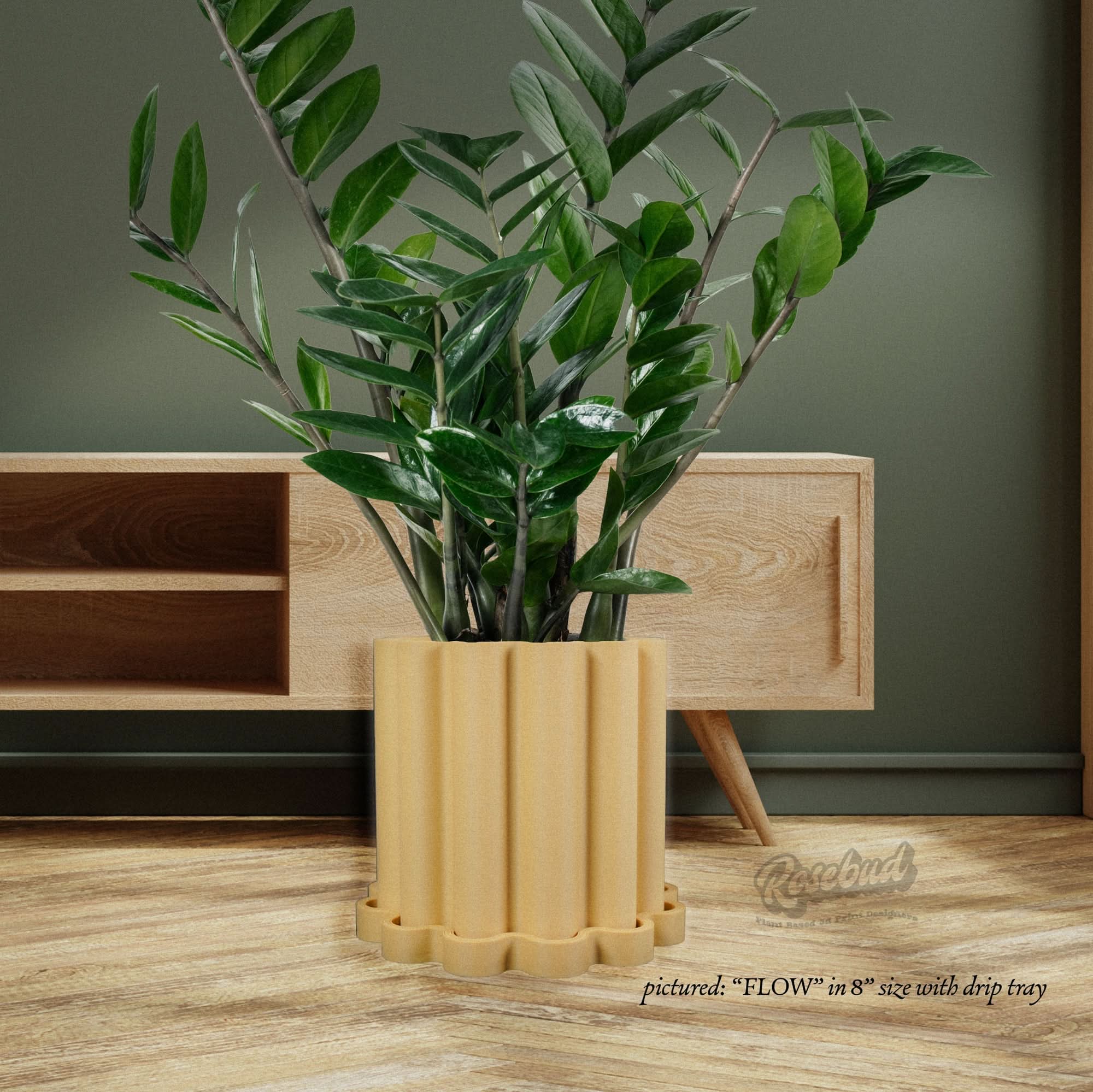 Rosebud HomeGoods Home & Garden Funky Flow Planter with Drainage and Unique Tray