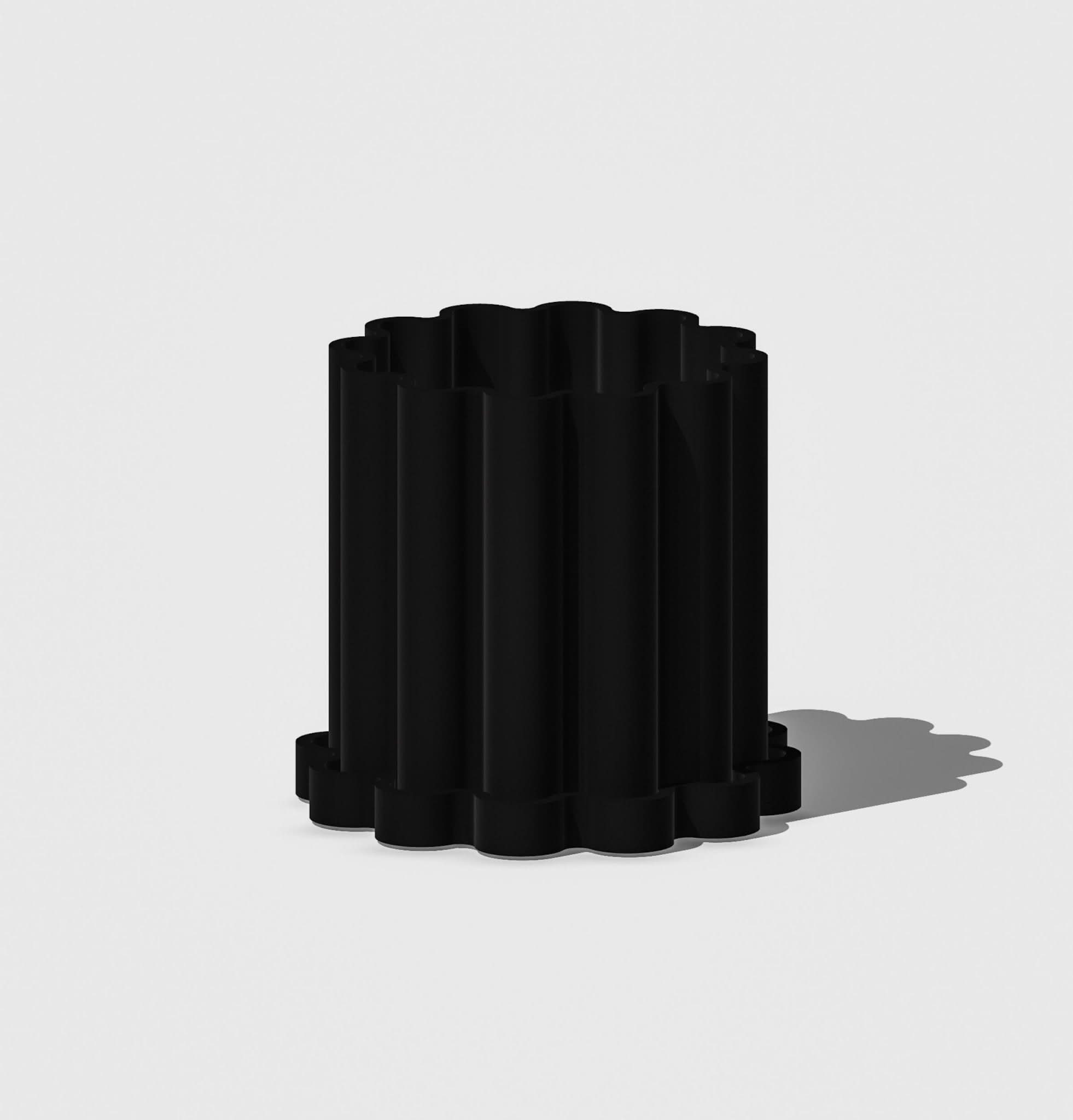 Rosebud HomeGoods Home & Garden Black / 4 / Without Drip Tray Funky Flow Planter with Drainage and Unique Tray