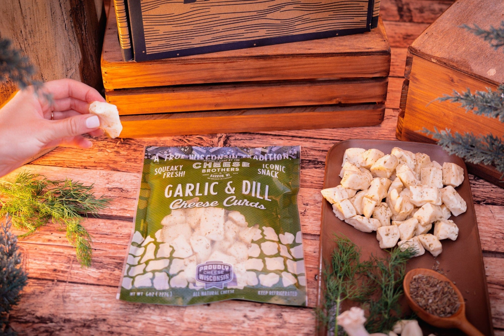 Cheese Brothers, Inc. Cheese Curds Garlic and Dill Cheese Curds *Ships Fresh Daily*