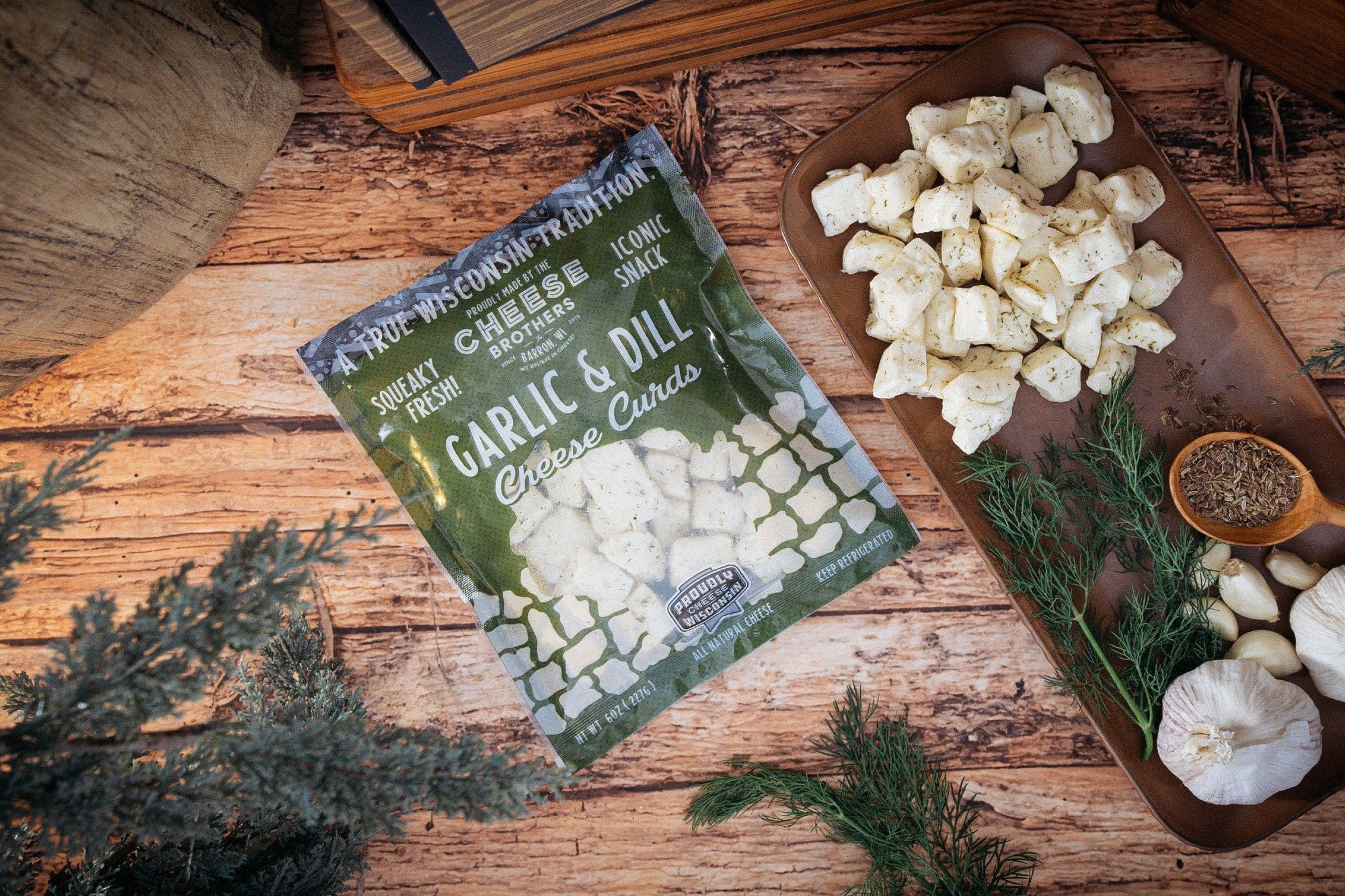 Cheese Brothers, Inc. Cheese Curds Garlic and Dill Cheese Curds *Ships Fresh Daily*