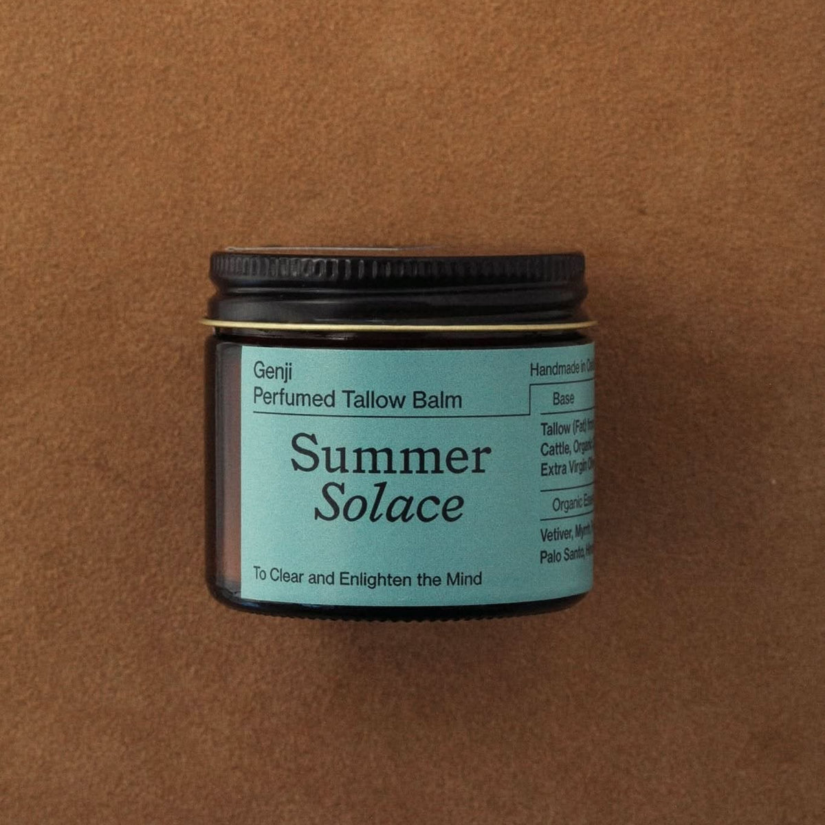 Summer Solace Tallow Tallow Balm 60 mL Genji –Perfumed Tallow Balm with Vetiver, Apricot & Palo Santo