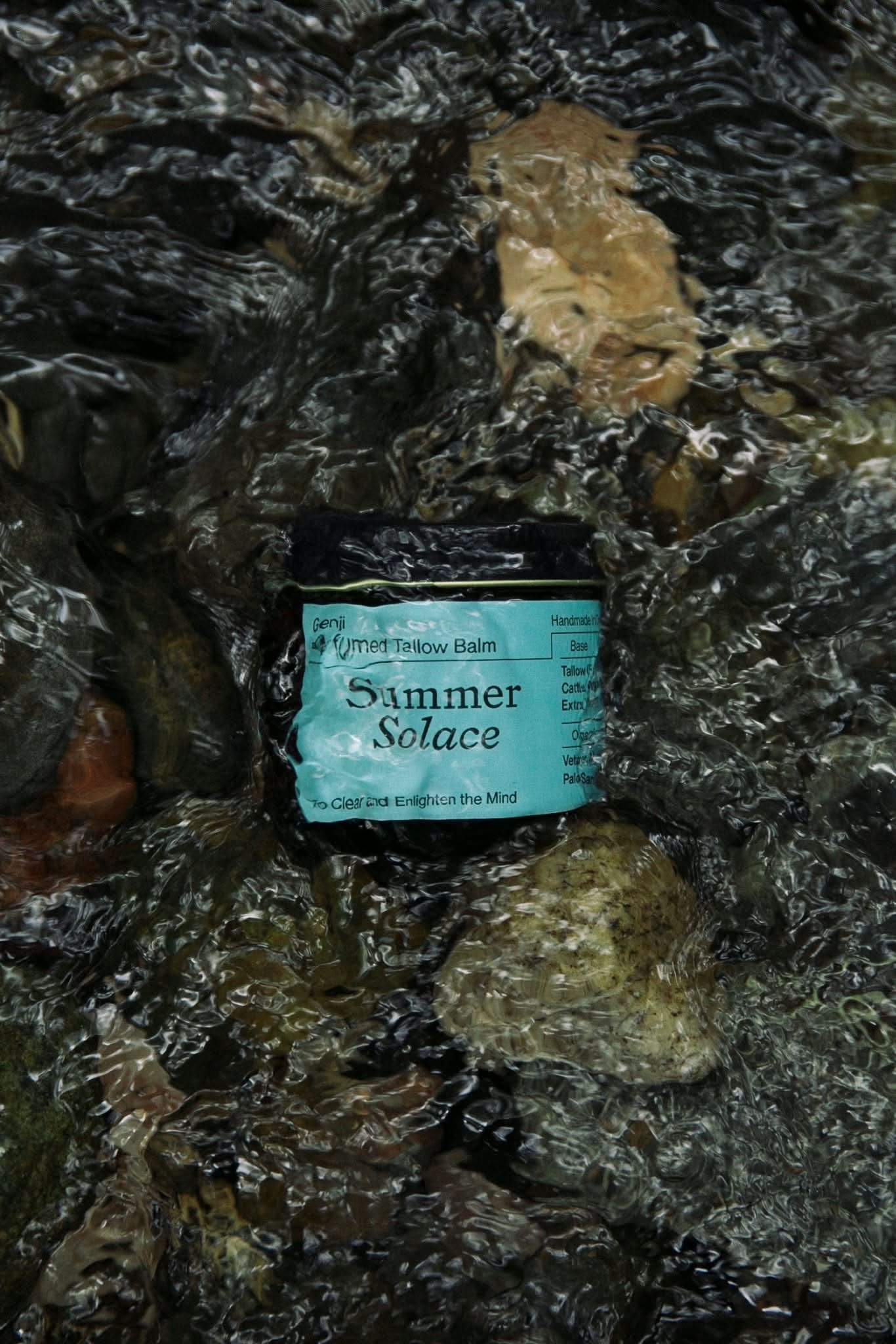 Summer Solace Tallow Tallow Balm Genji –Perfumed Tallow Balm with Vetiver, Apricot & Palo Santo