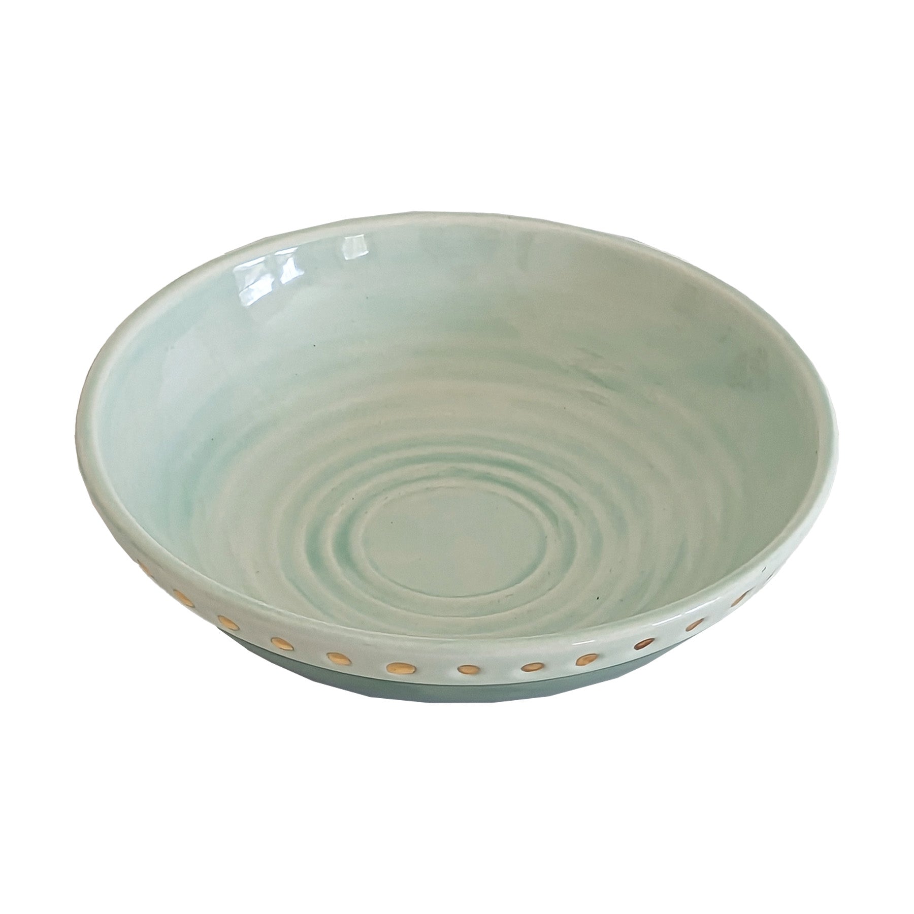 Ruby Clay Company Tray Goddess Bowl with 22K Gold Accent