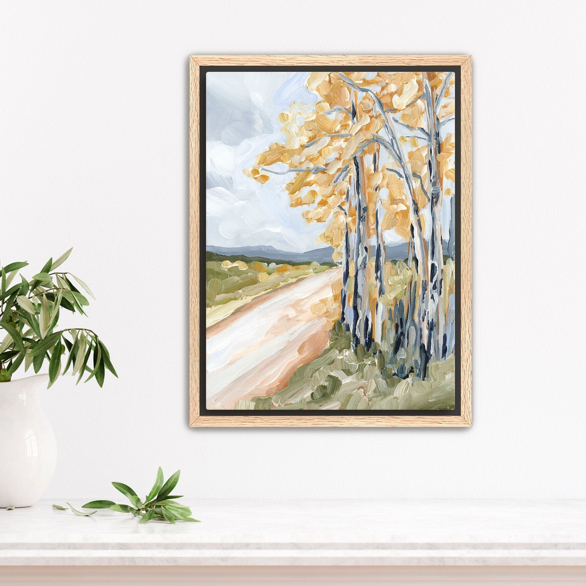 Katie Garrison Art Print Stretched Canvas / 8x10 in / Oak Frame "Golden Afternoon" Art Print