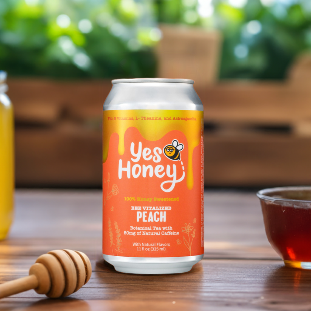 Bee Vitalized Sparkling Honey Sweetened Peach Tea - My American Goods
