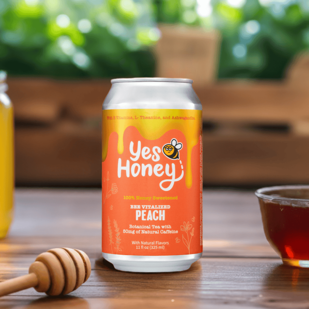 Bee Vitalized Sparkling Honey Sweetened Peach Tea - My American Goods