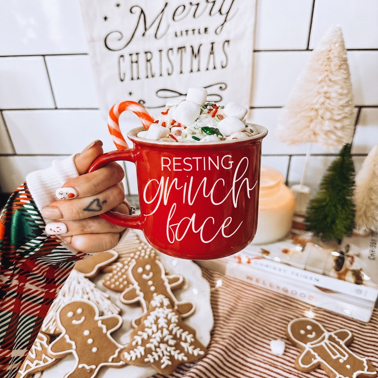 Gia Roma Coffee Mug, Green Grinch Face Mug