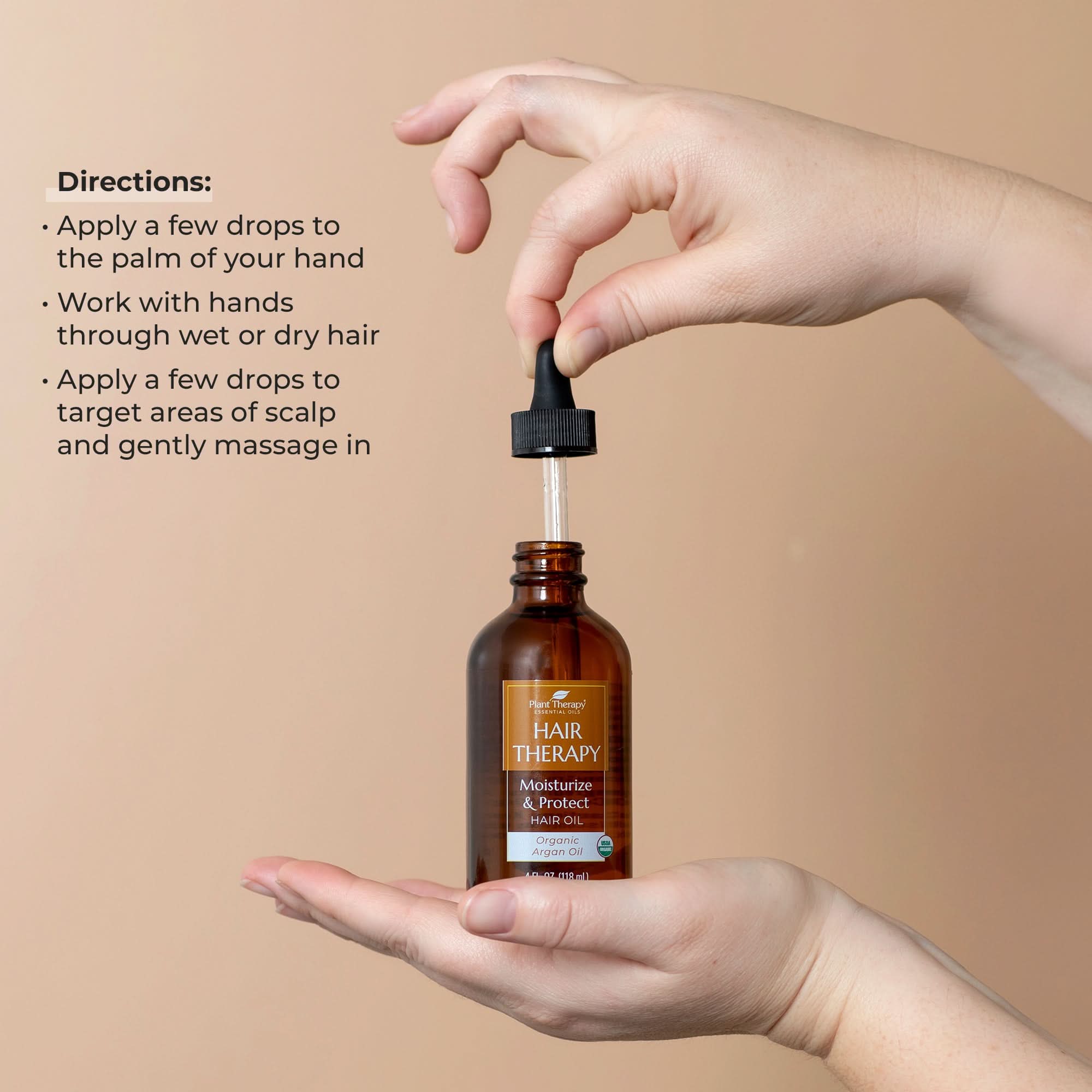 Hair Therapy Moisturize & Protect Hair Oil (Organic Argan Oil) - My American Goods