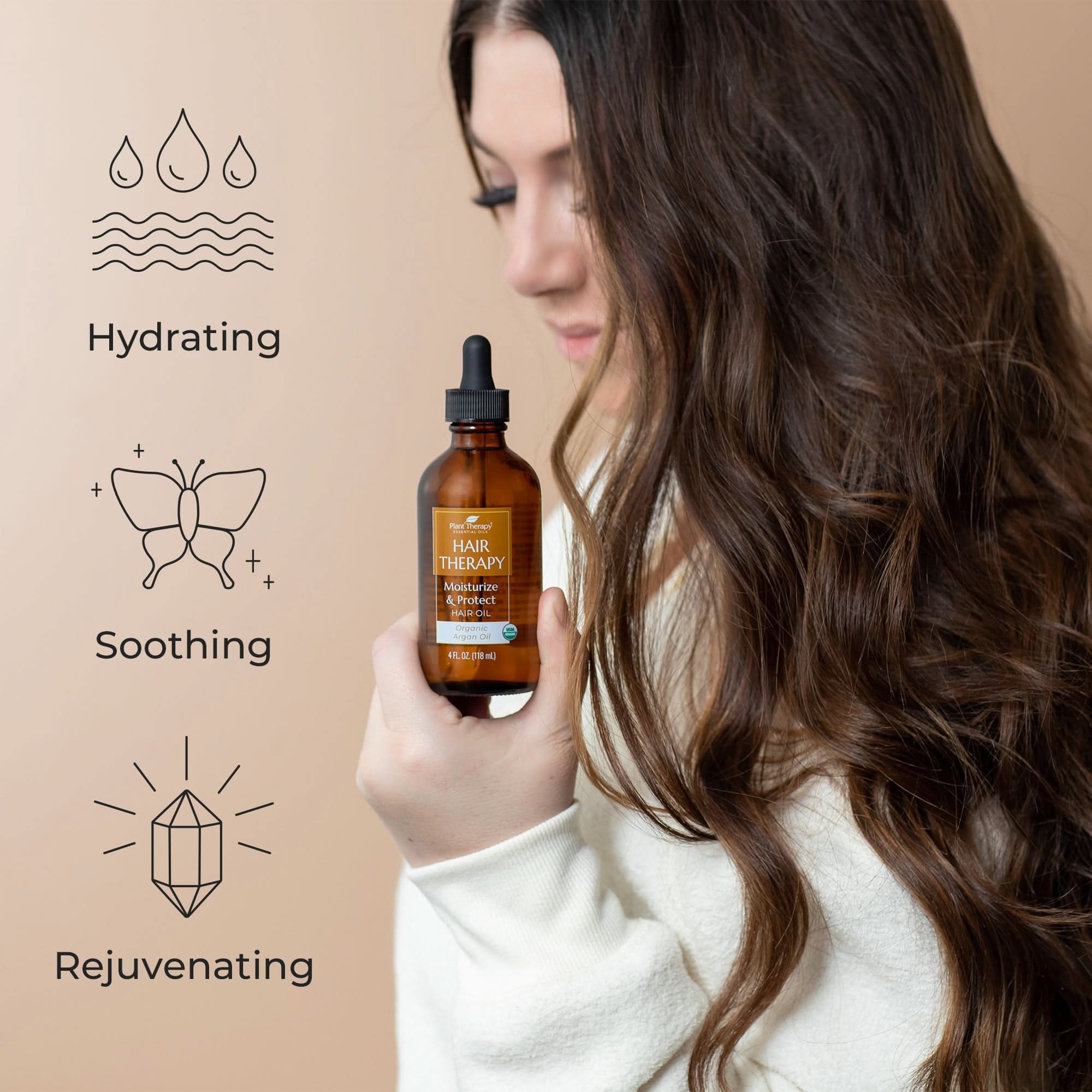 Hair Therapy Moisturize & Protect Hair Oil (Organic Argan Oil) - My American Goods