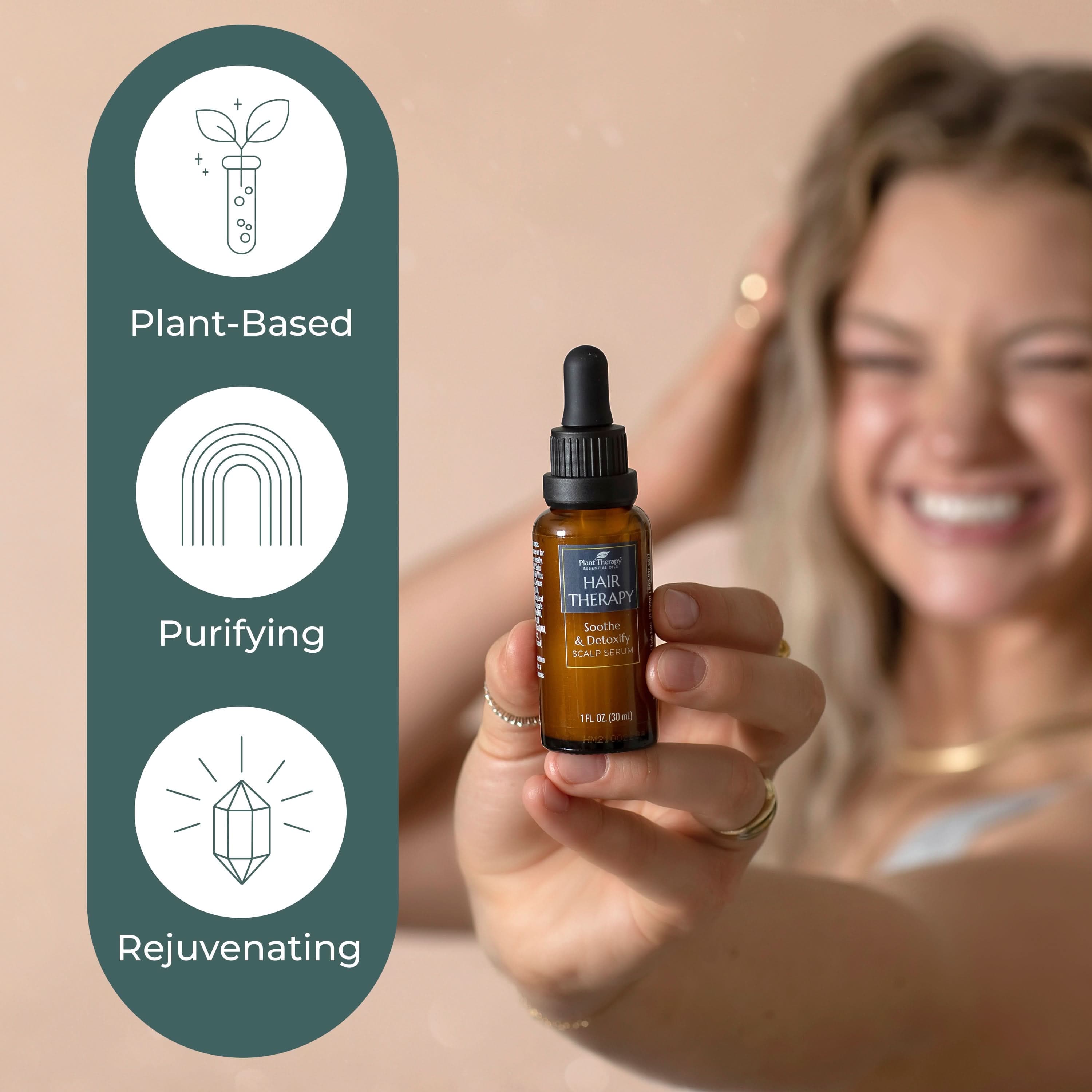 Plant Therapy Hair & Skin Care 1 oz Hair Therapy Soothe & Detoxify Scalp Serum
