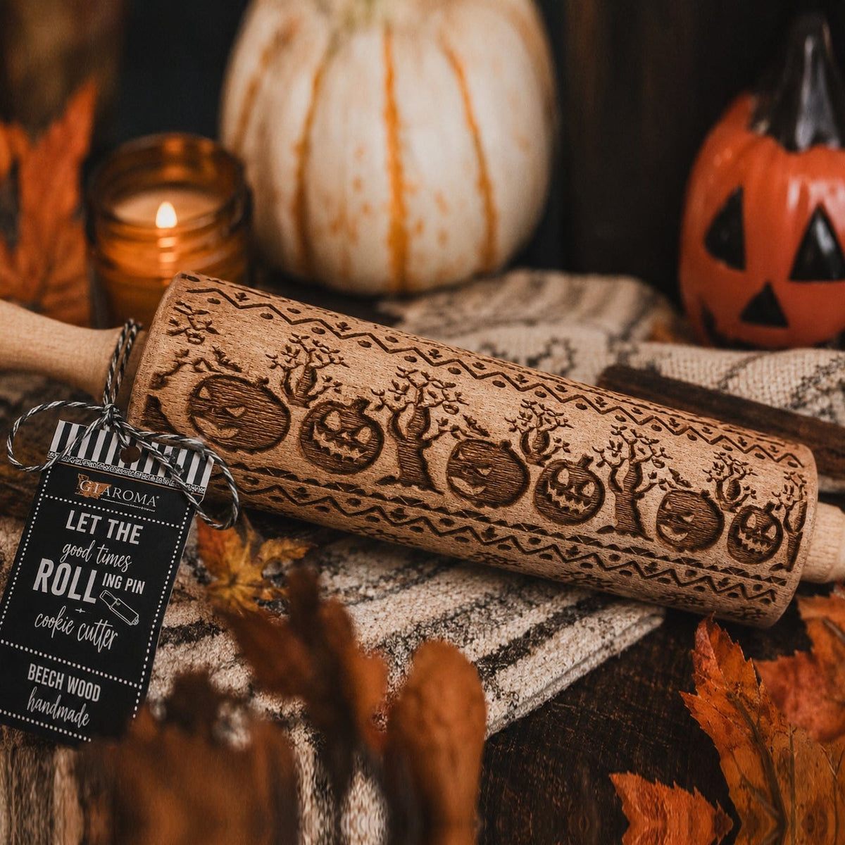 Gia Roma Rolling Pin, Kitchen Tools Halloween Rolling Pin Set