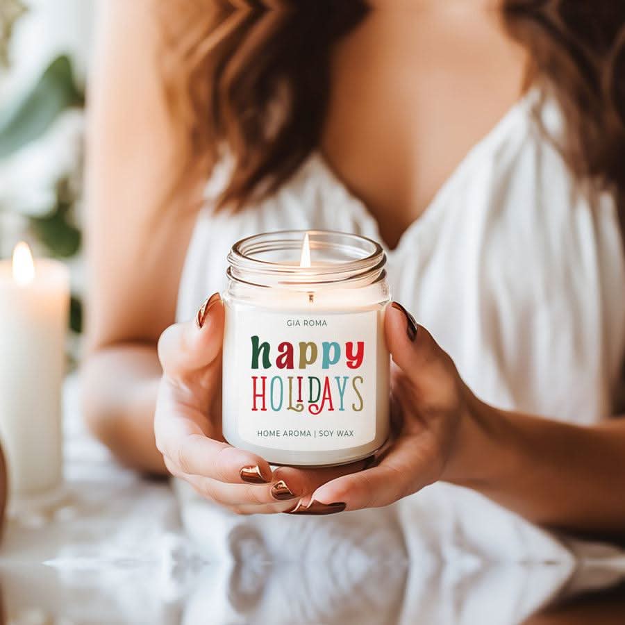 Happy Holiday Candle - My American Goods