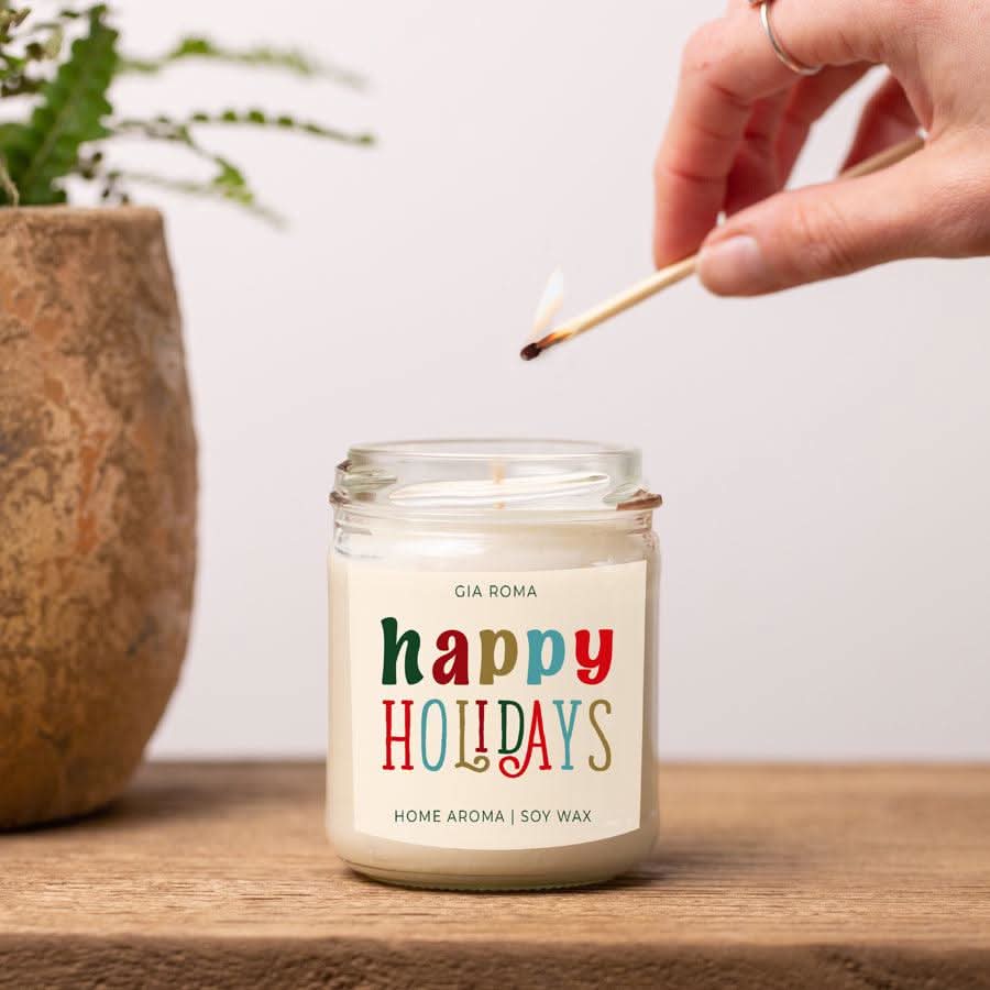 Happy Holiday Candle - My American Goods