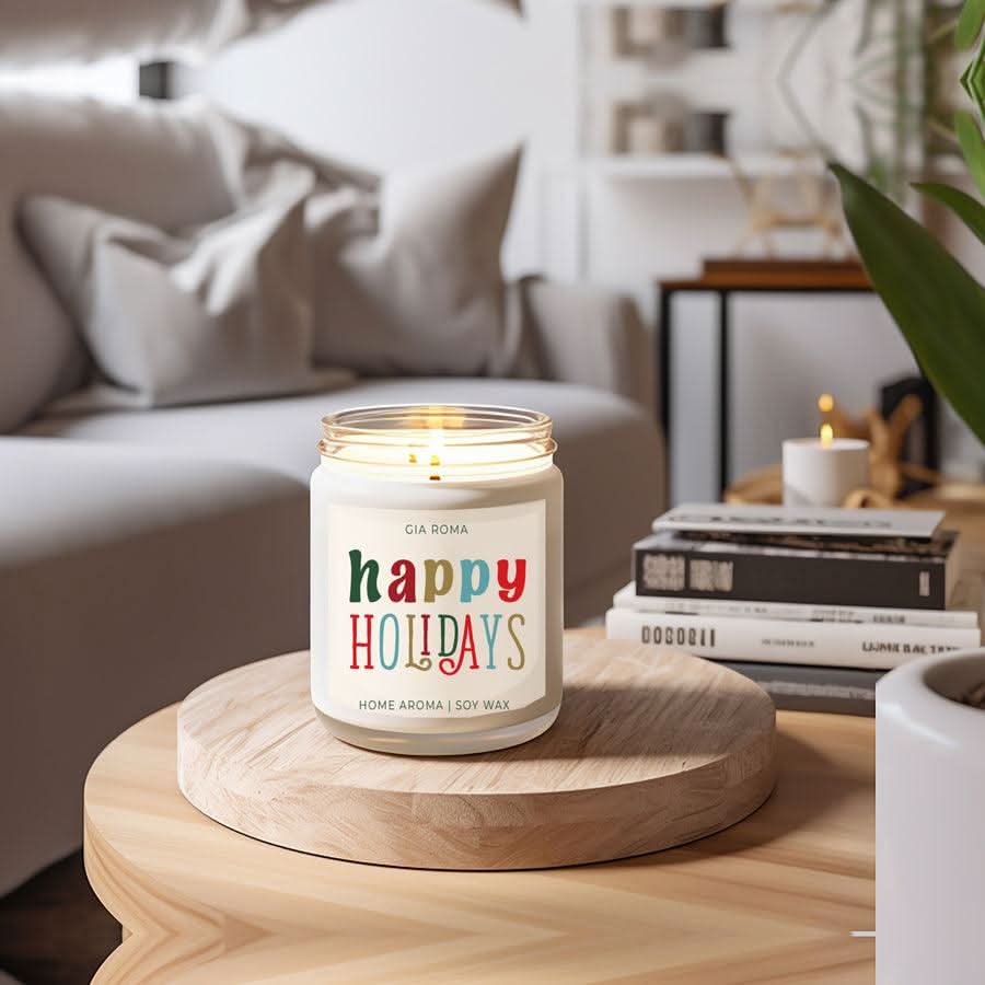 Happy Holiday Candle - My American Goods