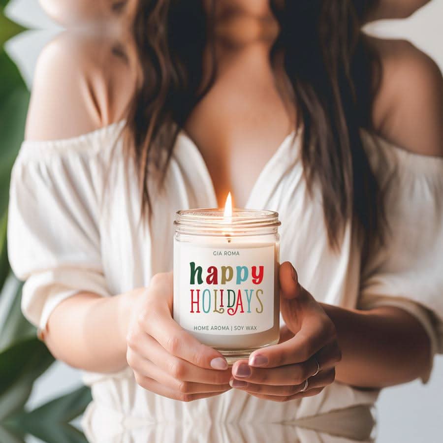 Happy Holiday Candle - My American Goods